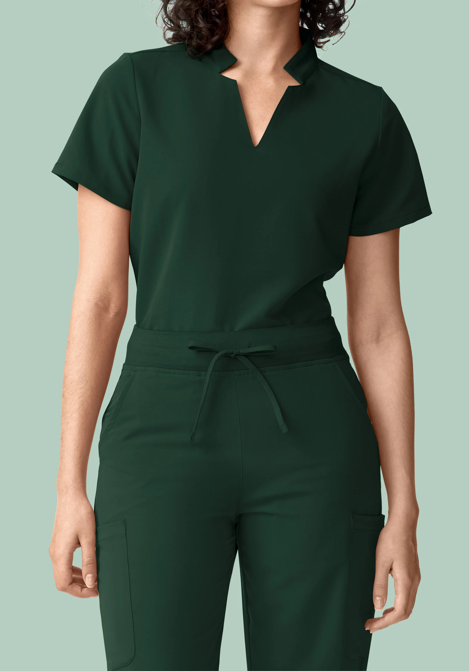 11 Pocket High Waisted Cargos Midnight Green - Image 3