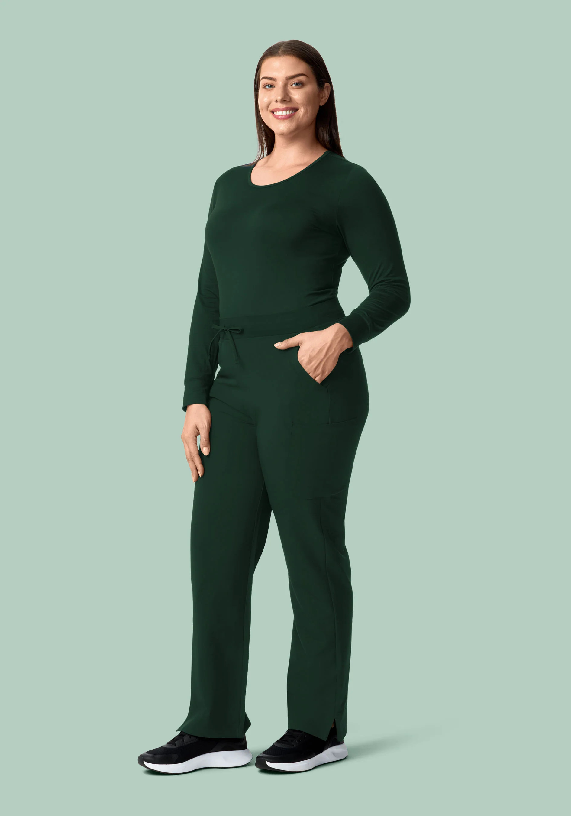 11 Pocket High Waisted Cargos Midnight Green - Image 7