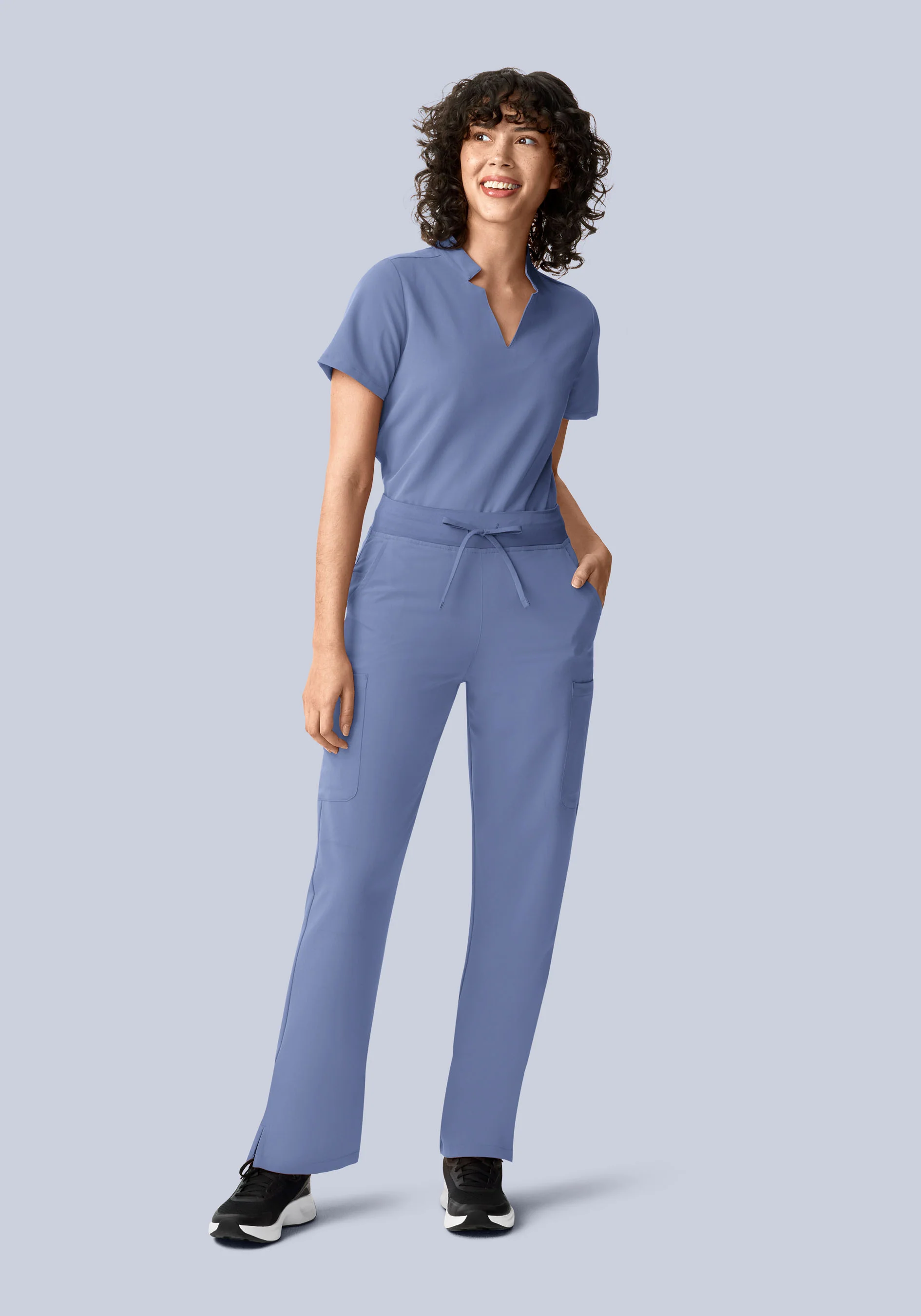 11 Pocket High Waisted Cargos Periwinkle - Image 5