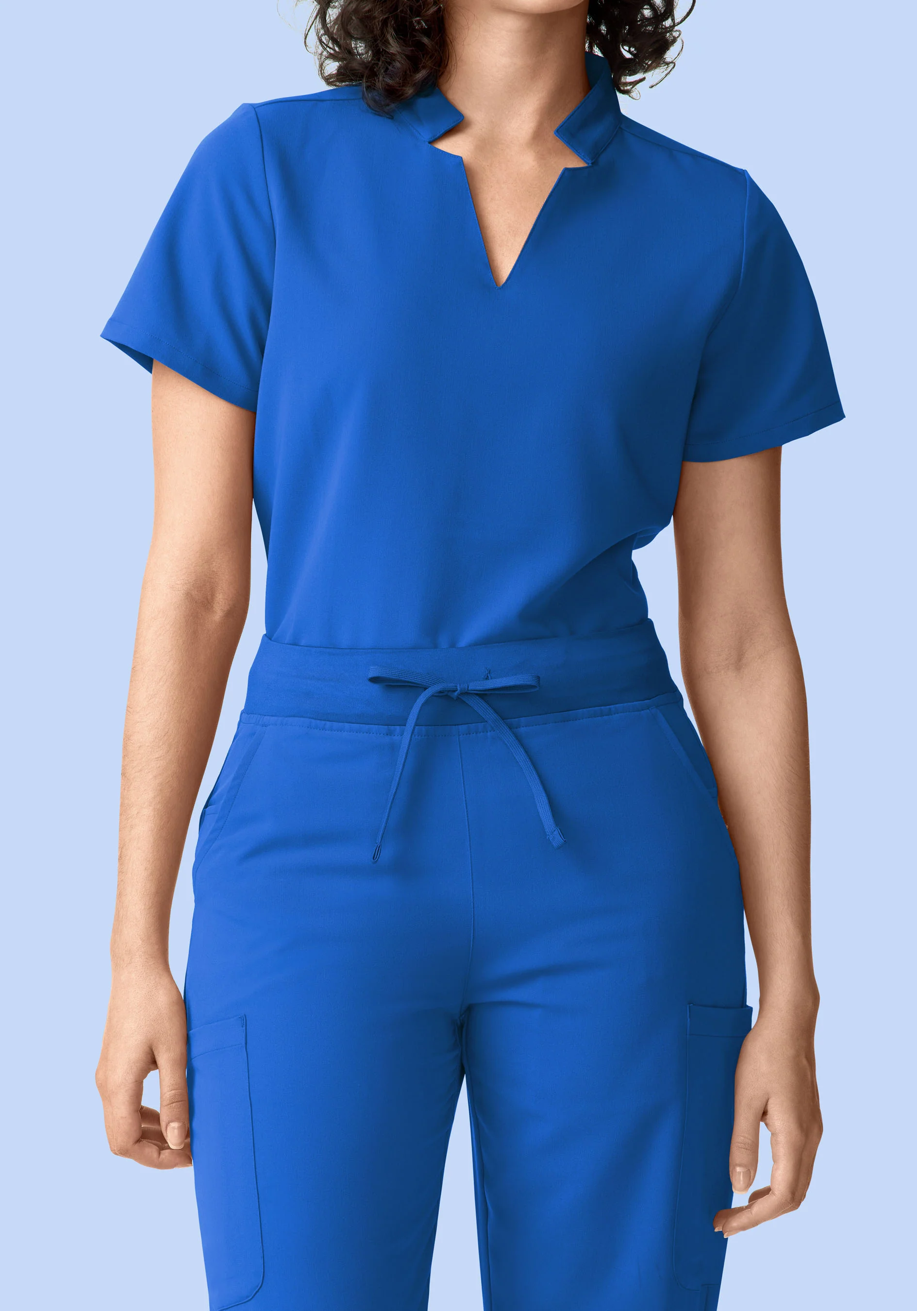11 Pocket High Waisted Cargos Royal Blue - Image 3