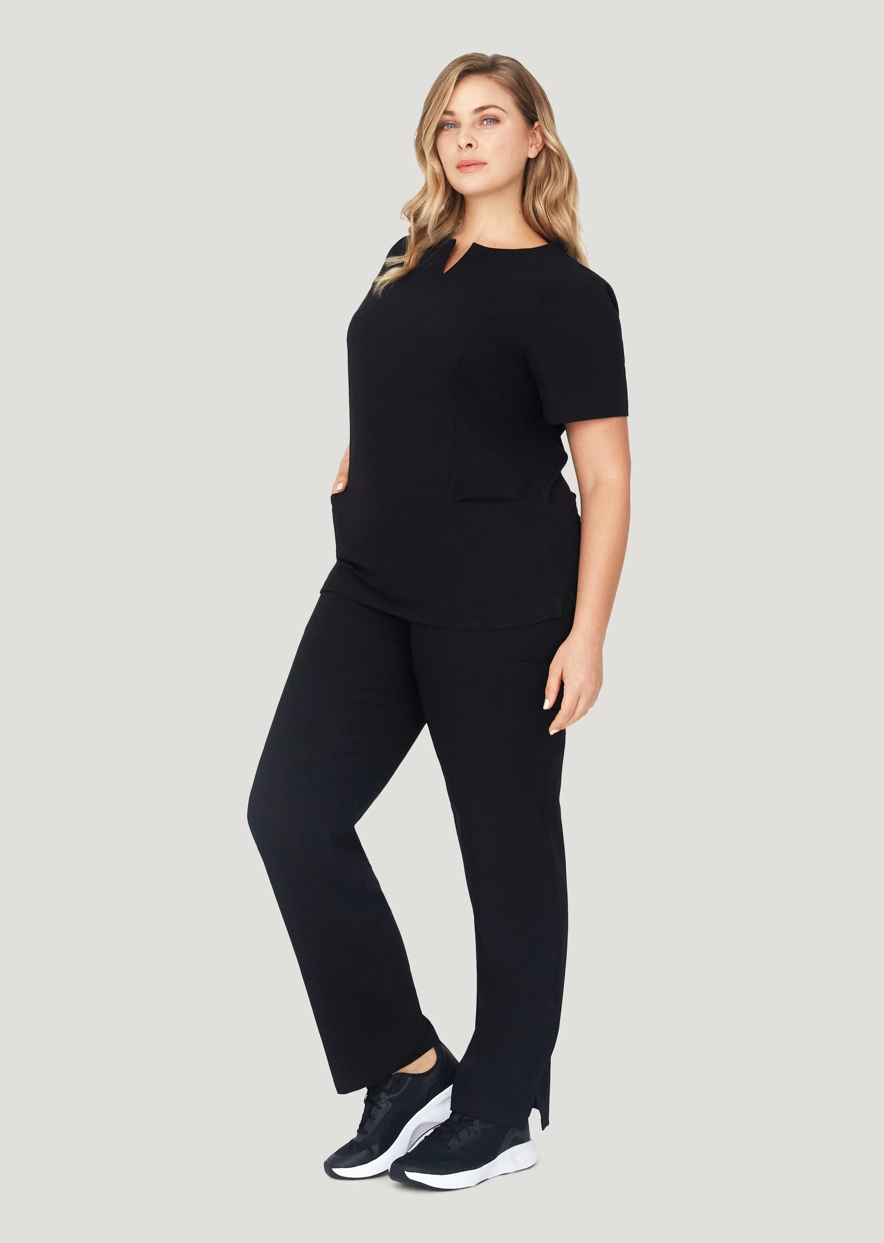 5 Pocket Notch Neck Top Black - Image 8