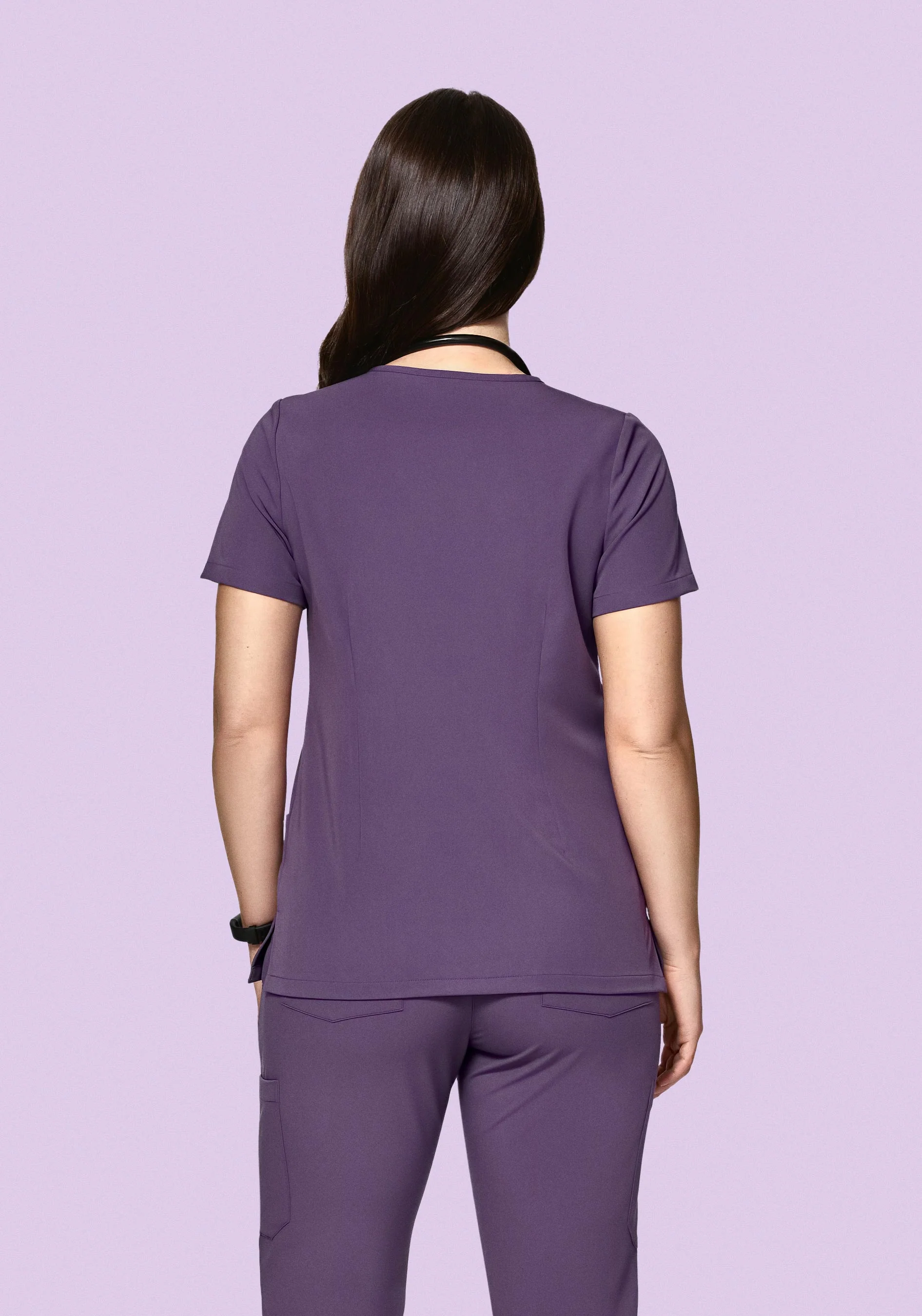 5 Pocket Notch Neck Top Dewberry - Image 5