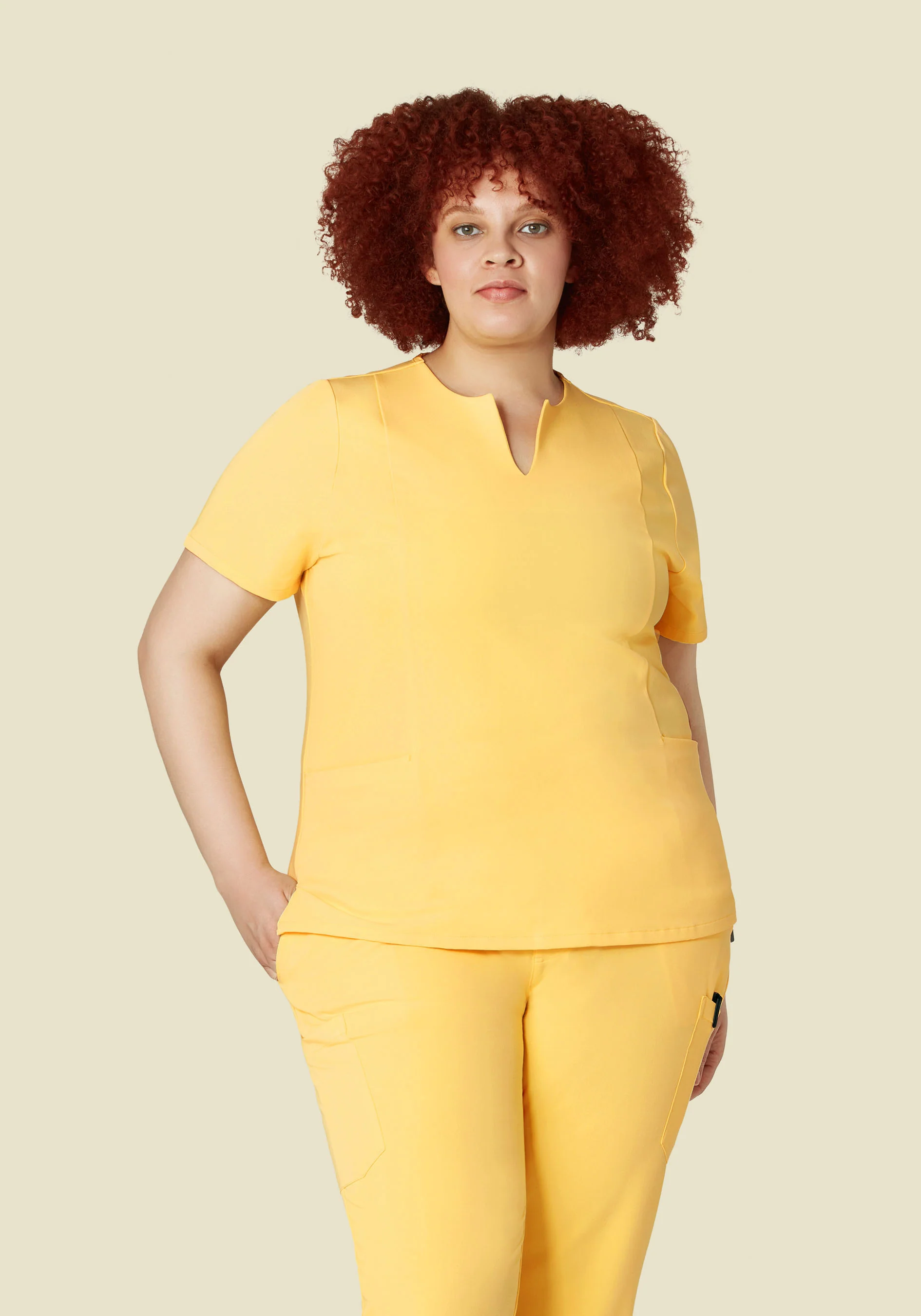 5 Pocket Notch Neck Top Lemonade - Image 5
