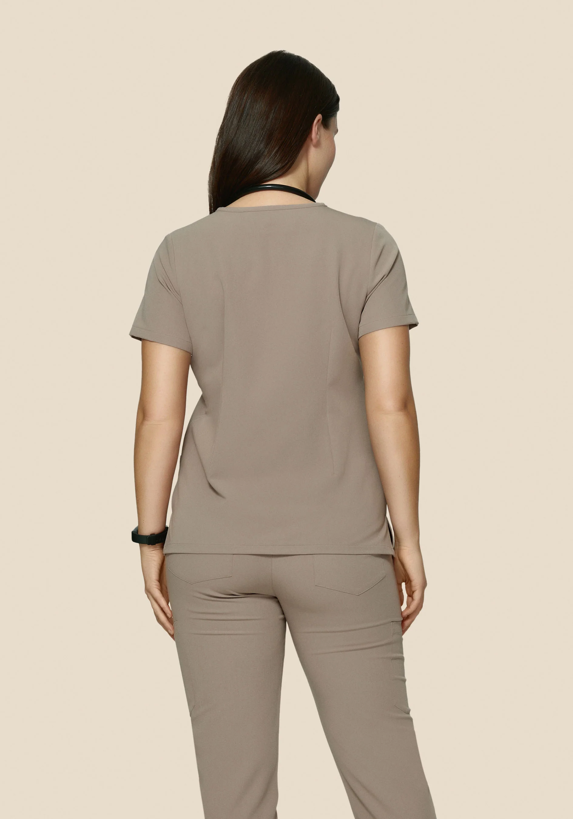 5 Pocket Notch Neck Top Macchiato - Image 4