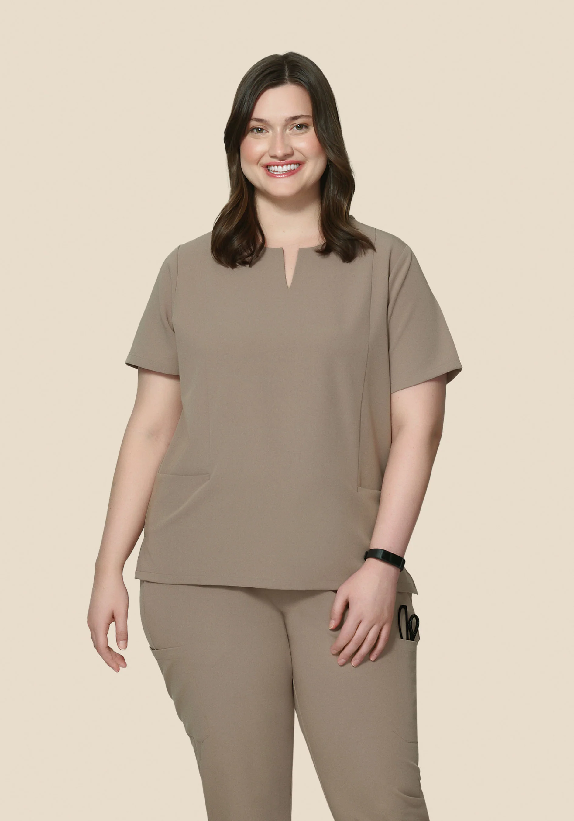 5 Pocket Notch Neck Top Macchiato - Image 5
