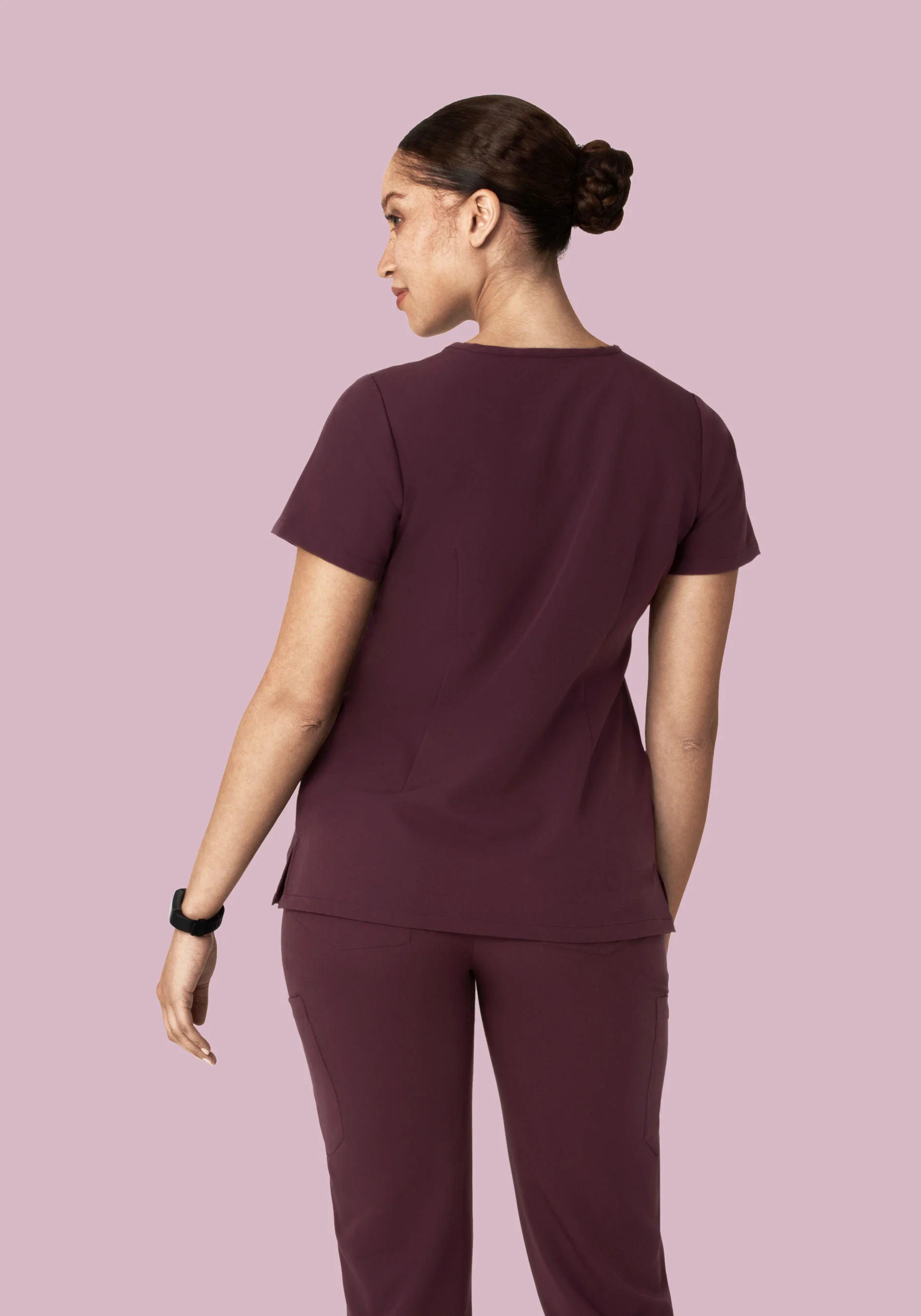 5 Pocket Notch Neck Top Merlot - Image 6