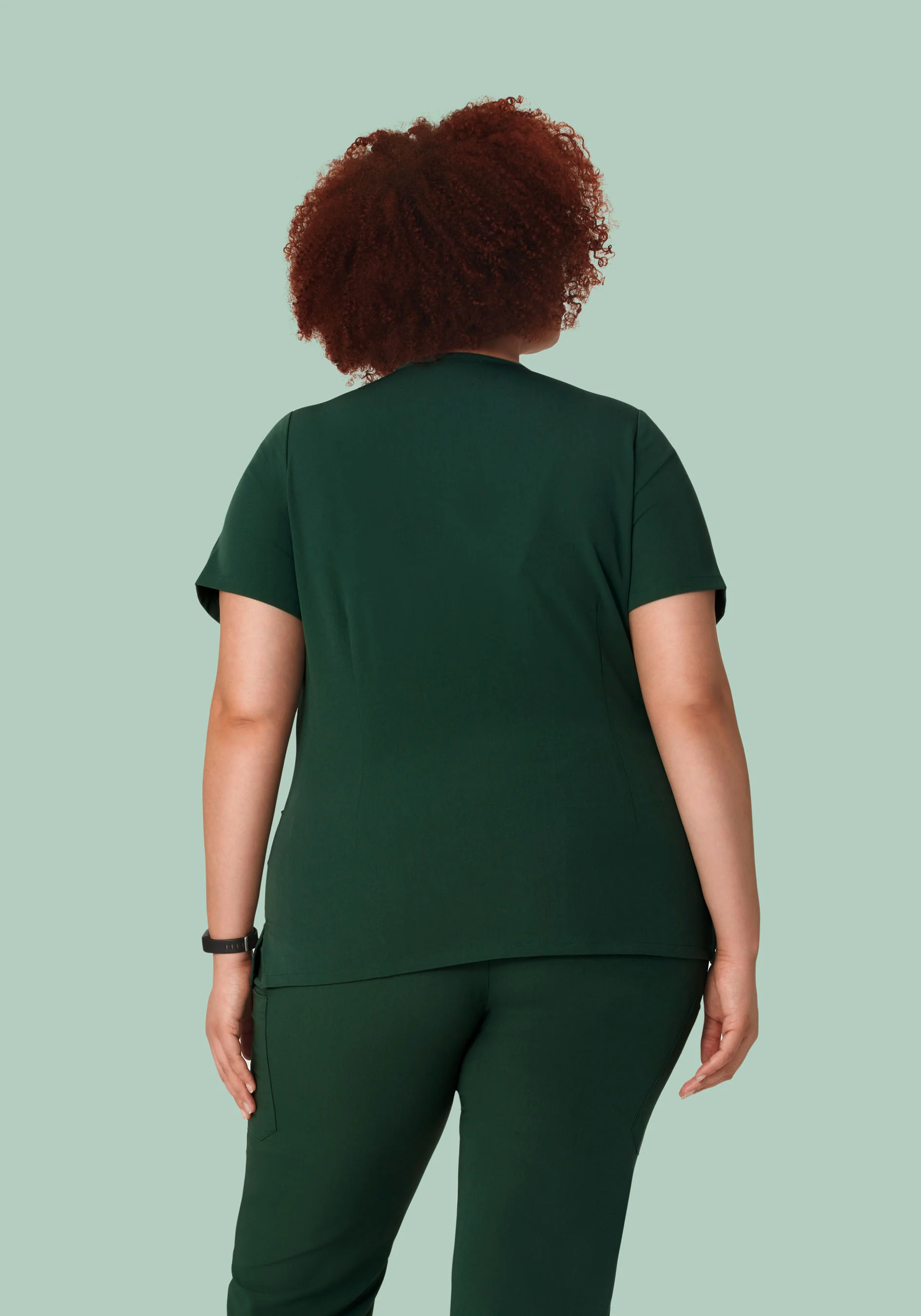 5 Pocket Notch Neck Top Midnight Green - Image 8