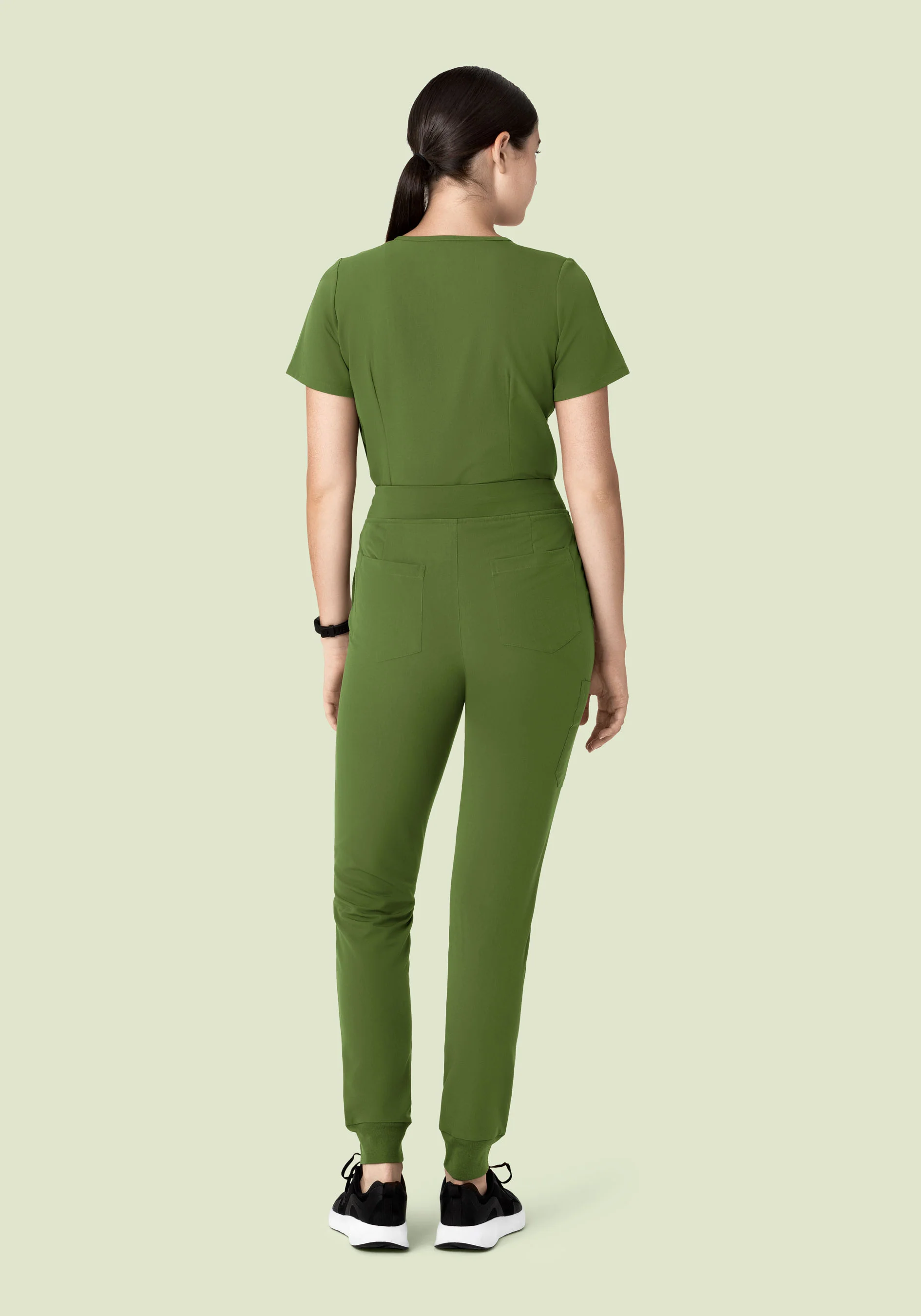 5 Pocket Notch Neck Top Moss - Image 10