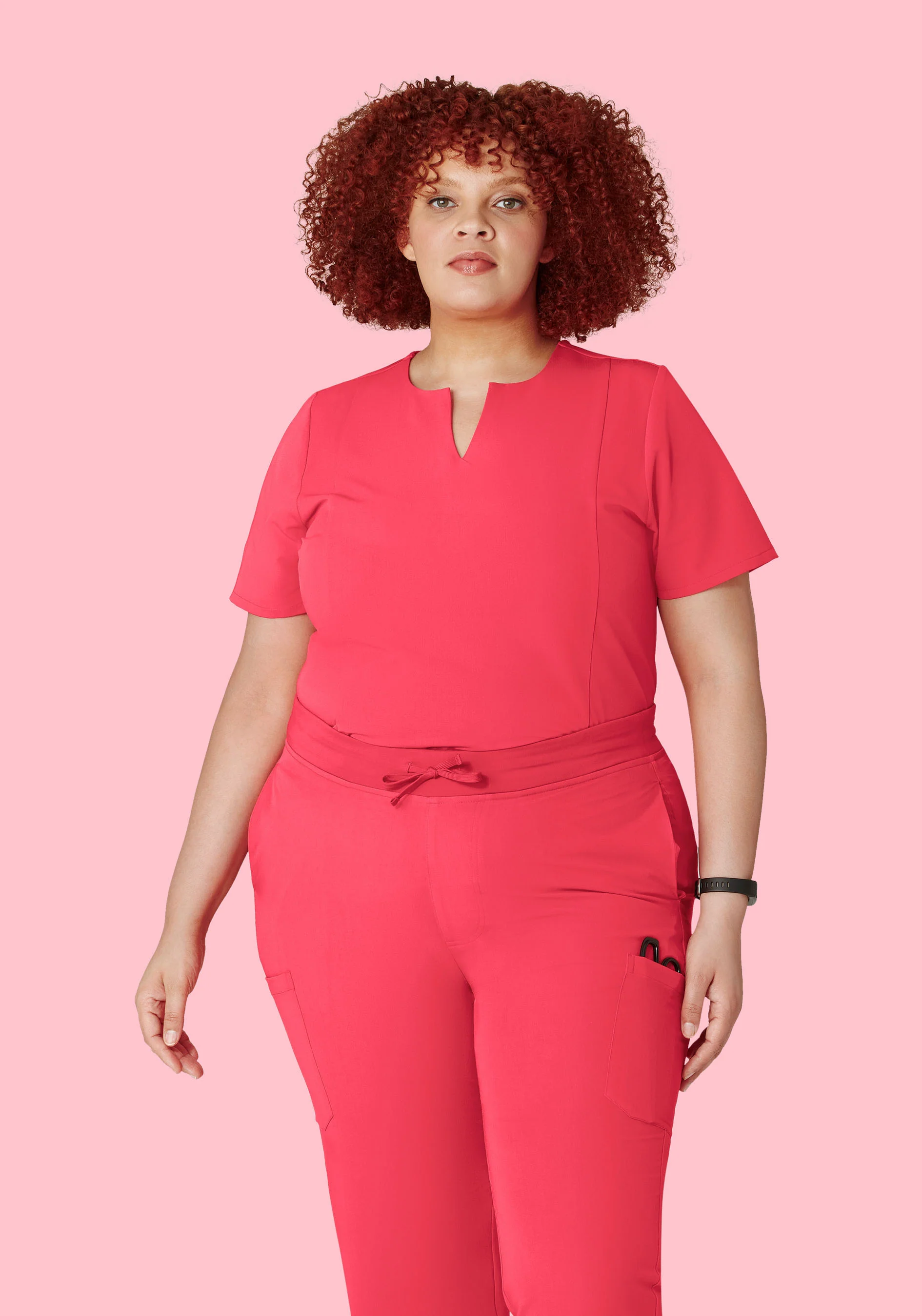 5 Pocket Notch Neck Top Paradise Pink - Image 6