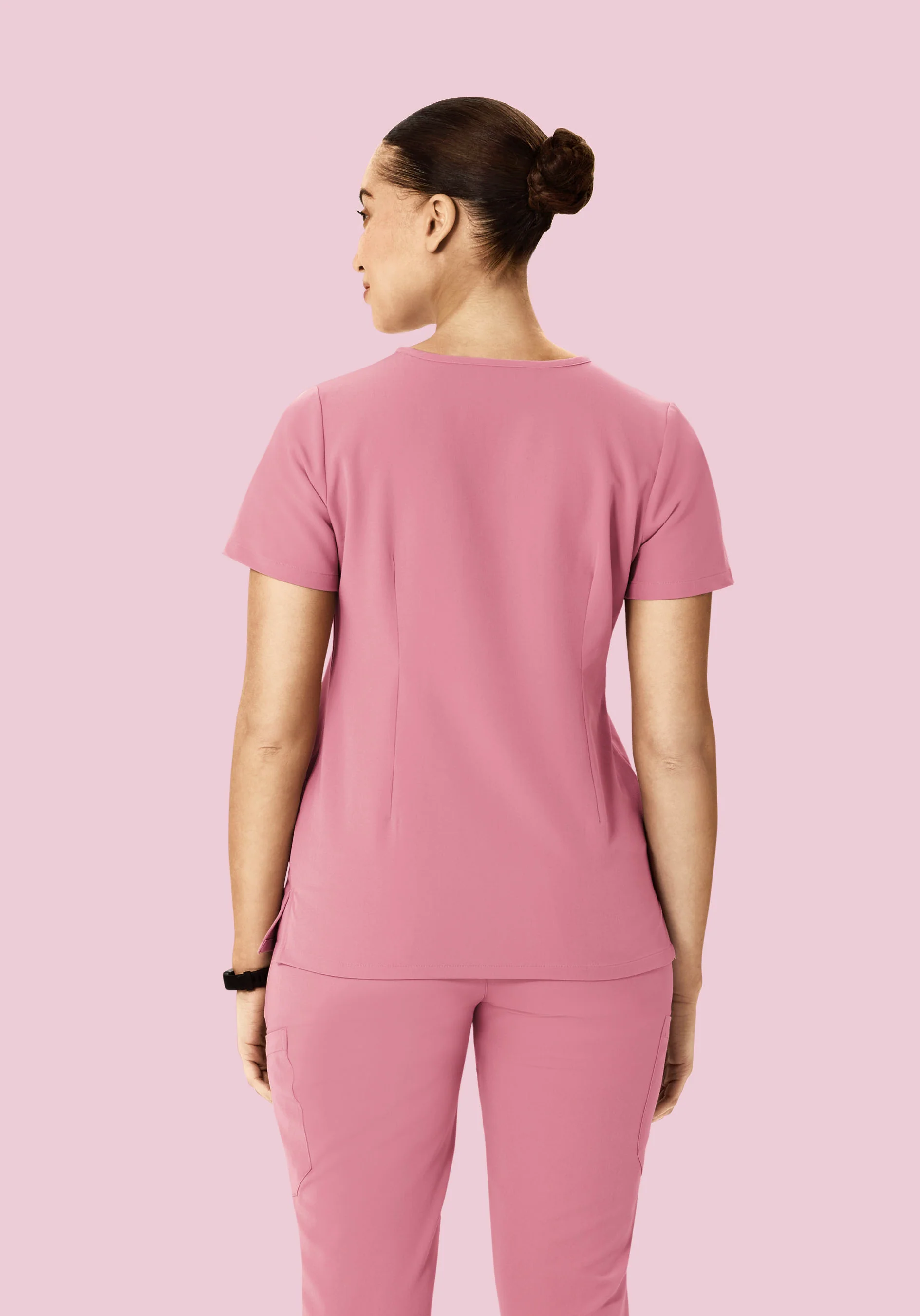 5 Pocket Notch Neck Top Rosé - Image 4