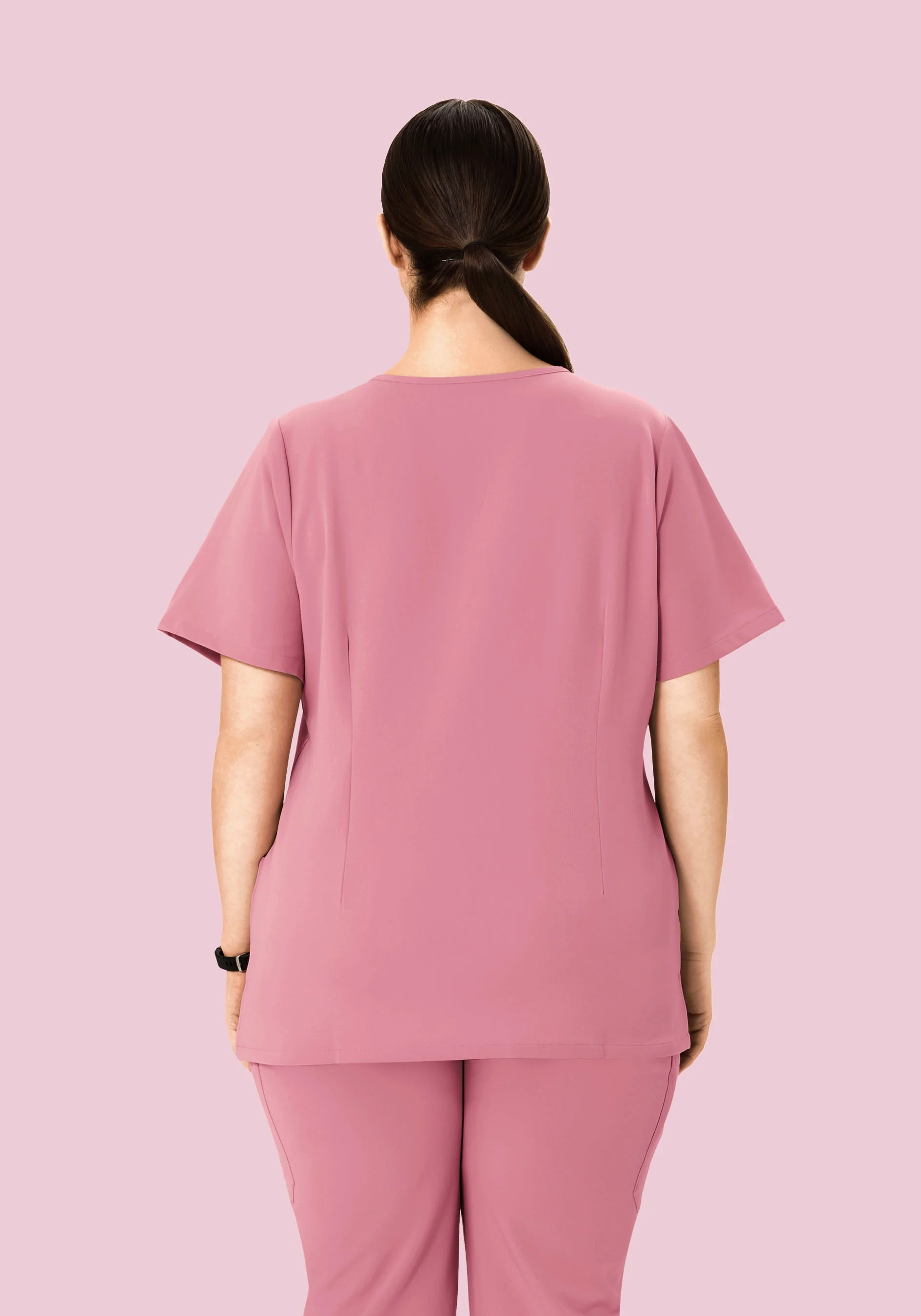5 Pocket Notch Neck Top Rosé - Image 7