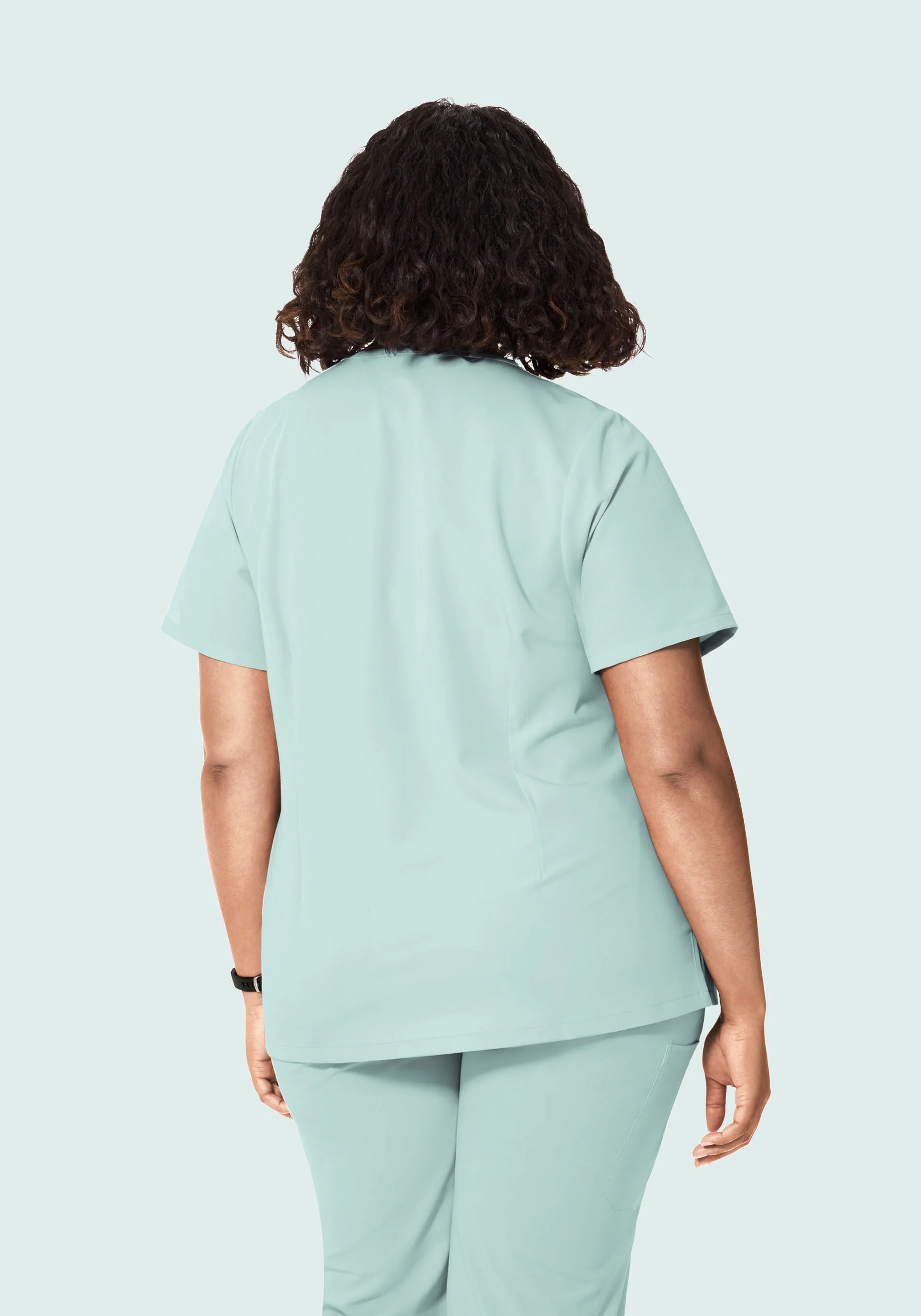 5 Pocket Notch Neck Top Sterling Blue - Image 8
