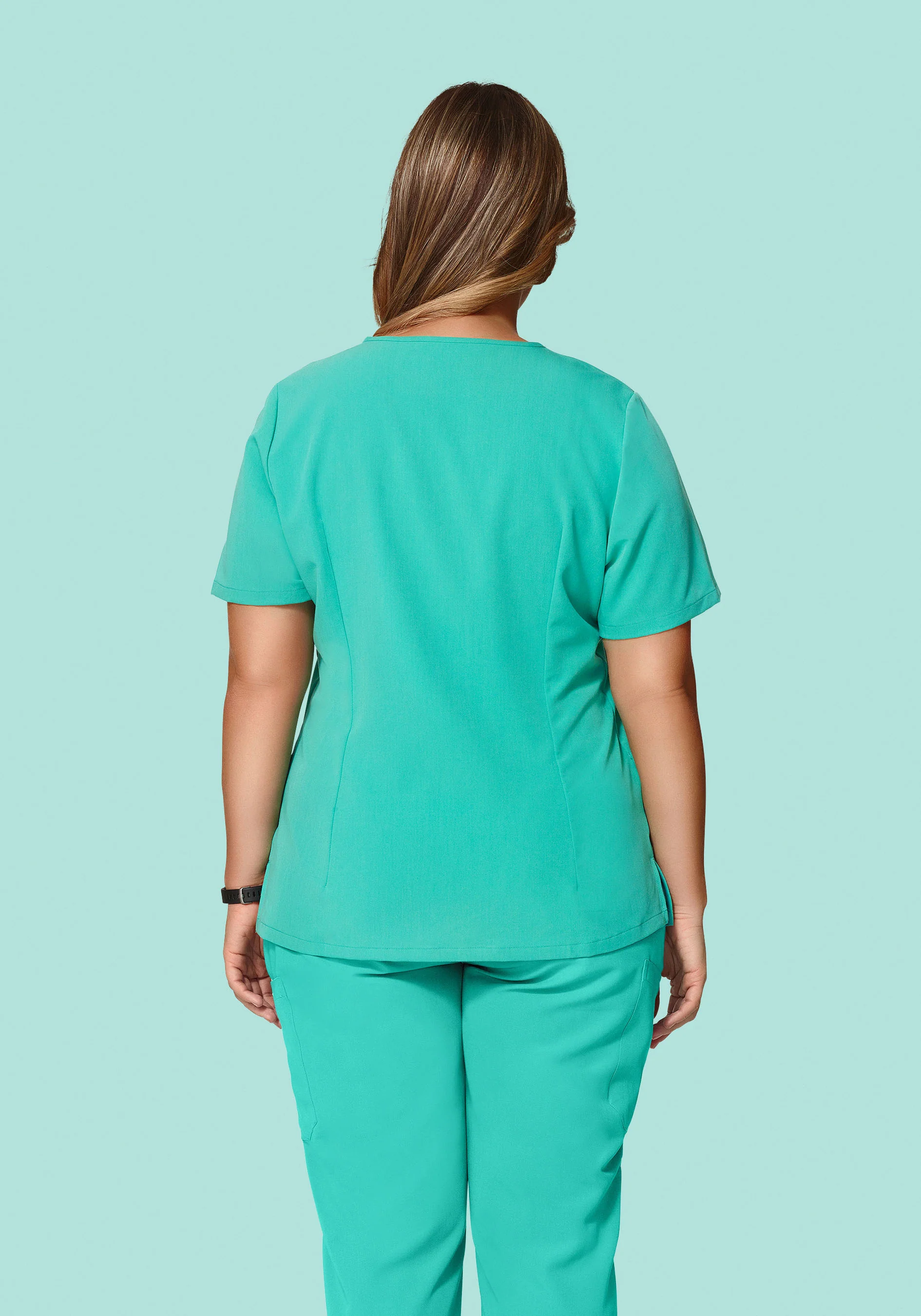 5 Pocket Notch Neck Top Surgical Green - Image 9