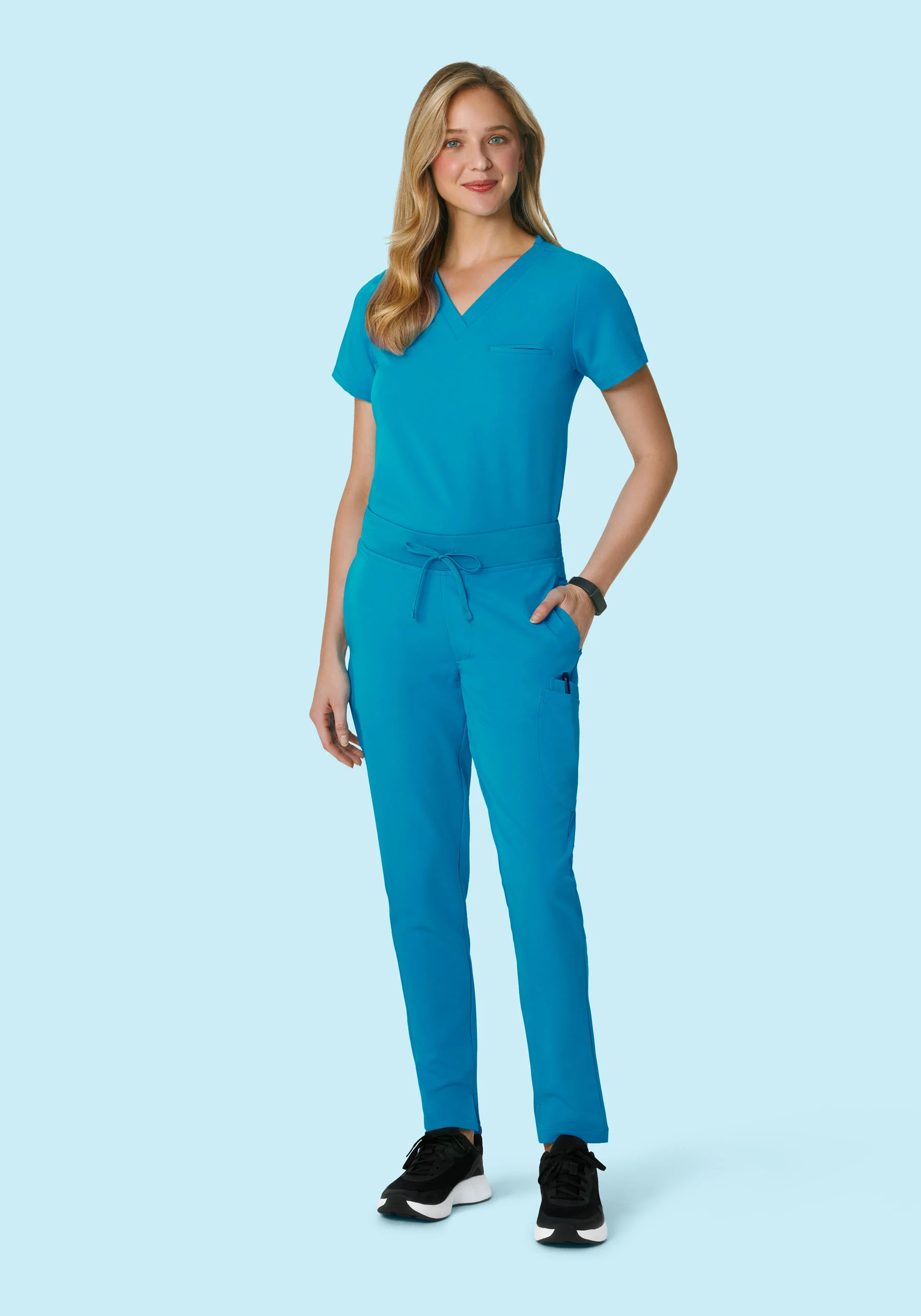6 Pocket Slim Pants Azure - Image 2