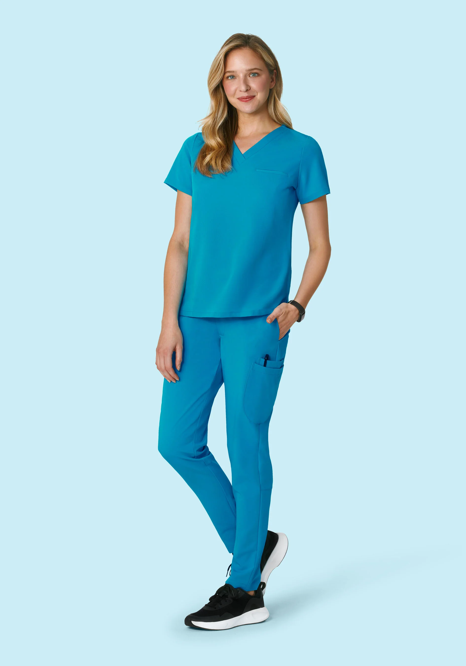 6 Pocket Slim Pants Azure - Image 3