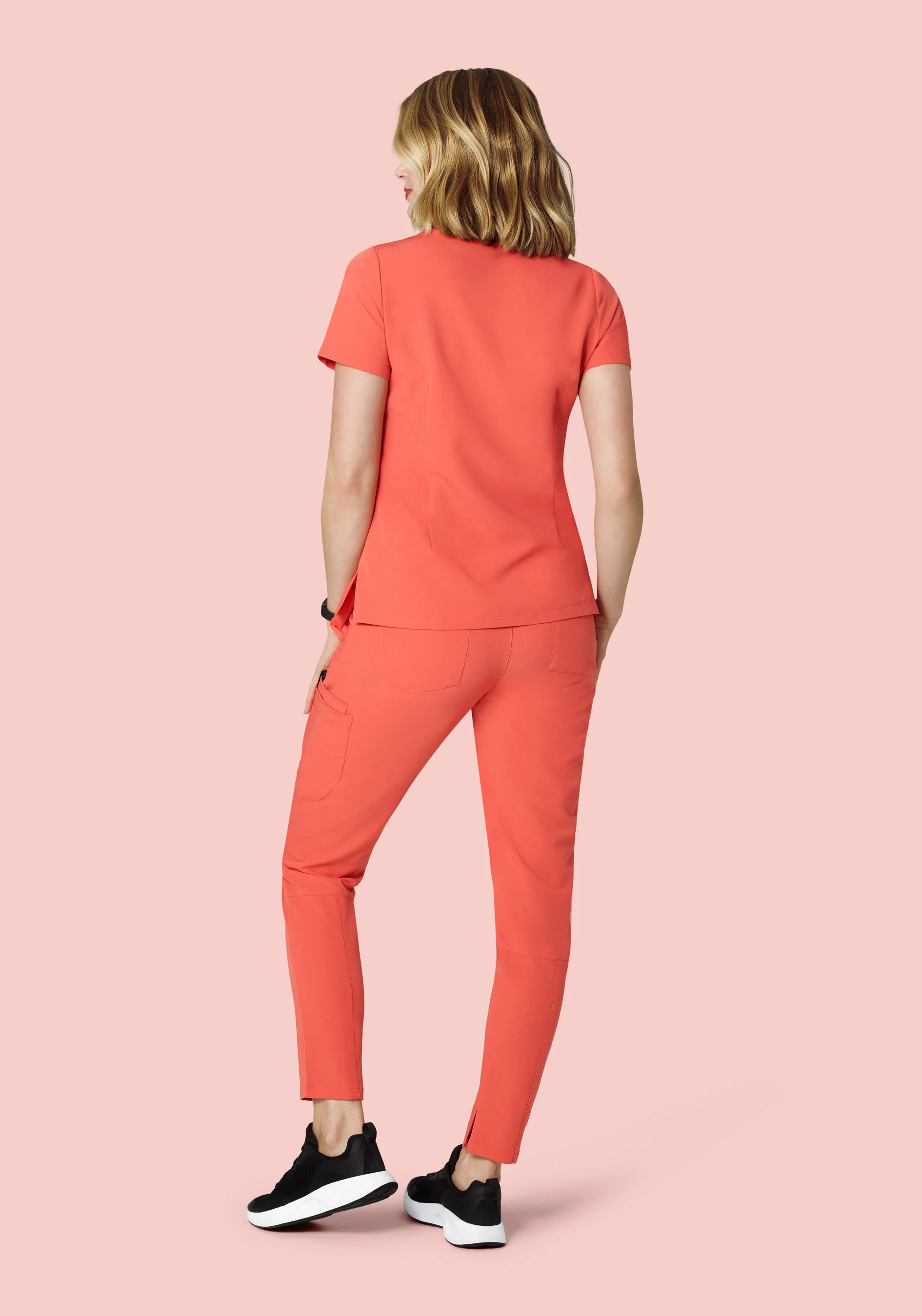 6 Pocket Slim Pants Coral - Image 4