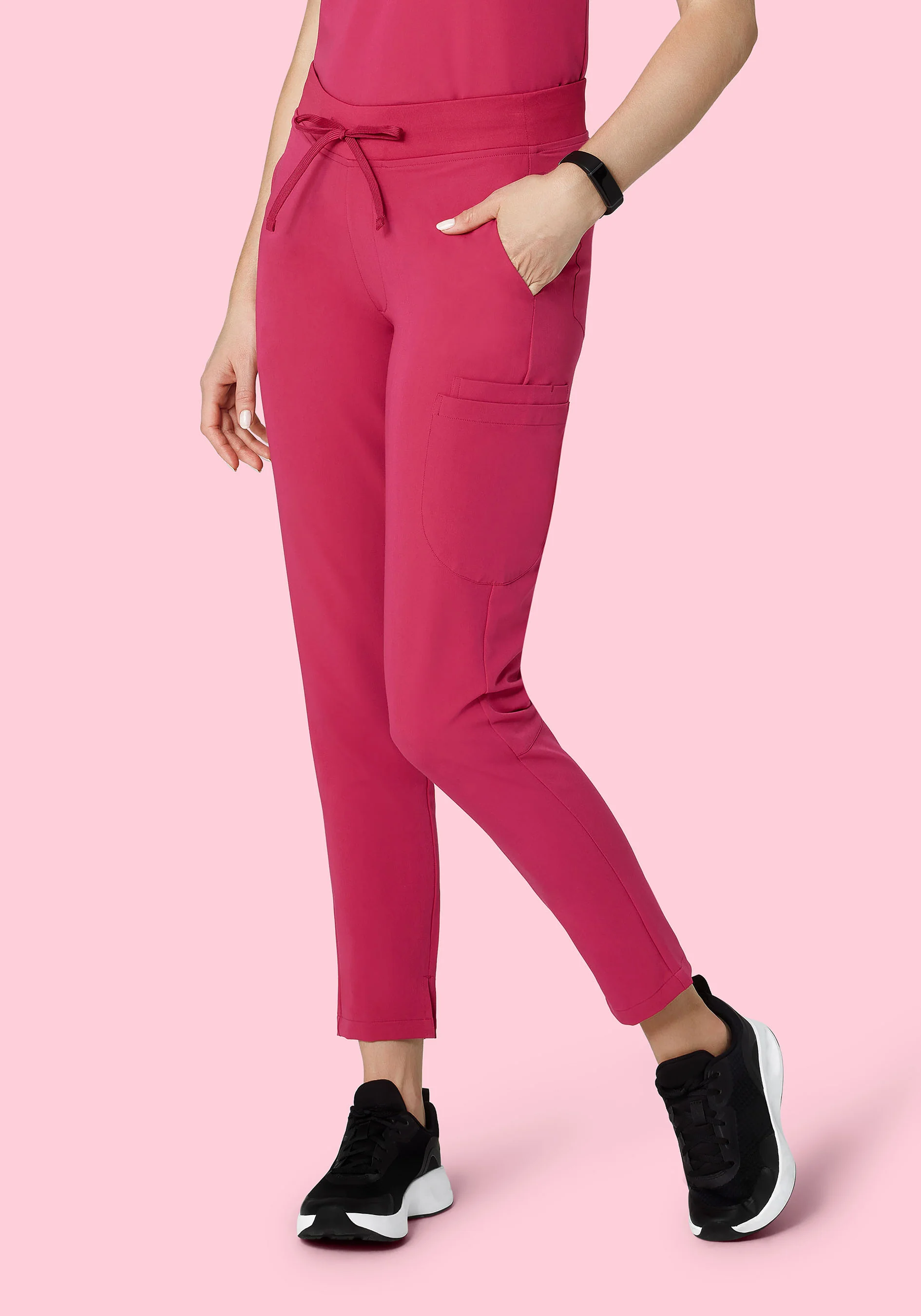 6 Pocket Slim Pants Deep Magenta