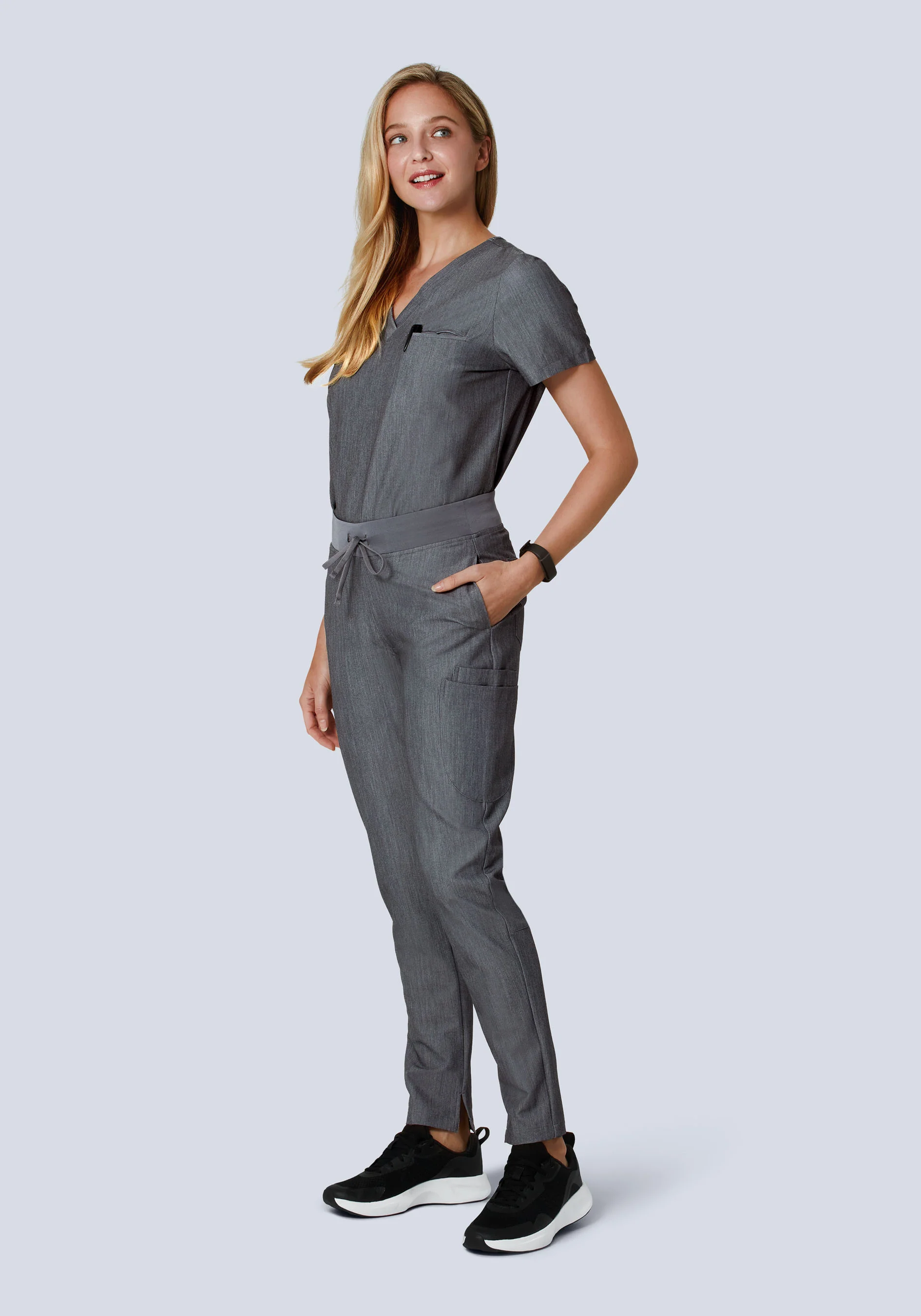 6 Pocket Slim Pants Gray - Image 6