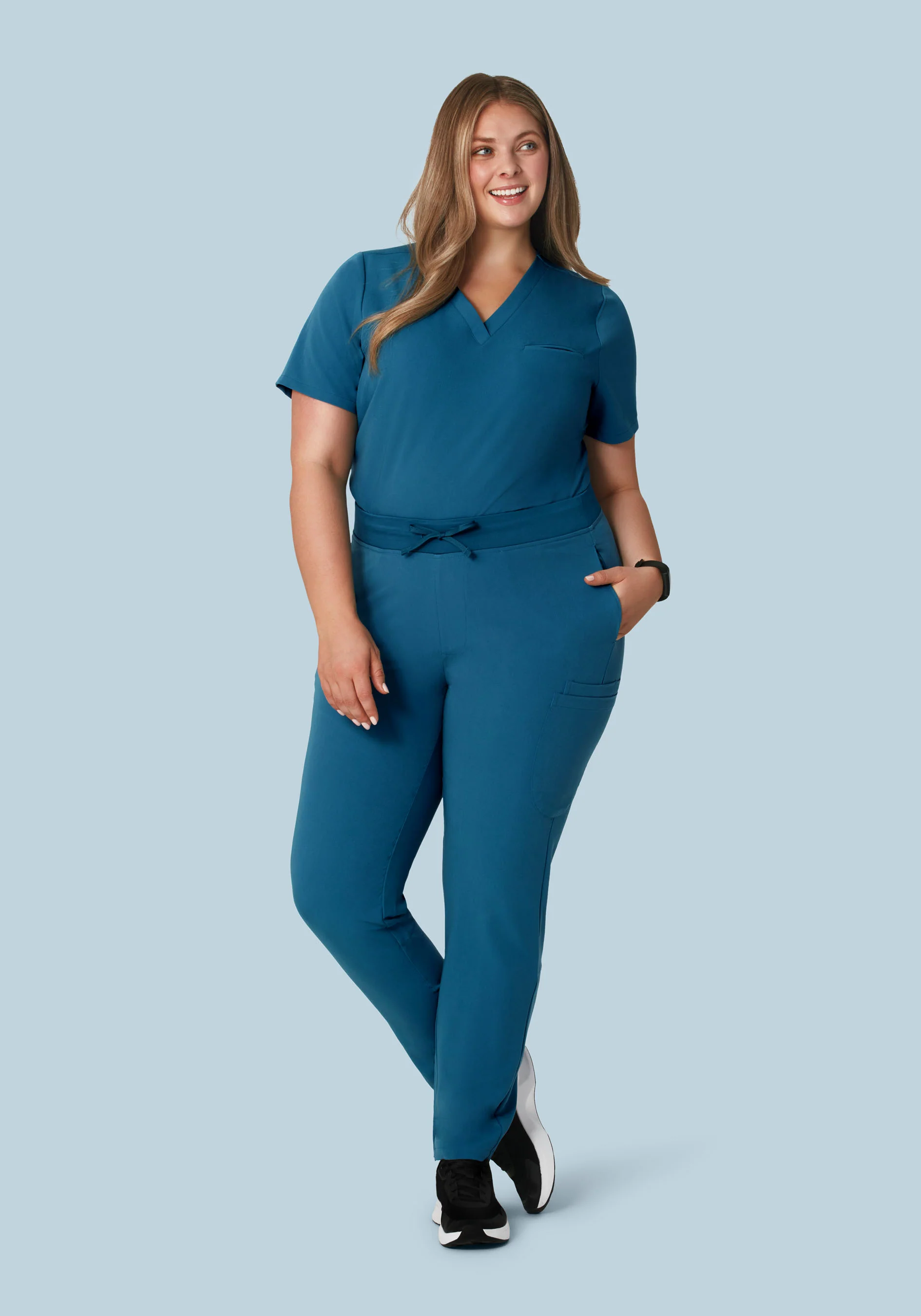 6 Pocket Slim Pants Harbor Blue - Image 5