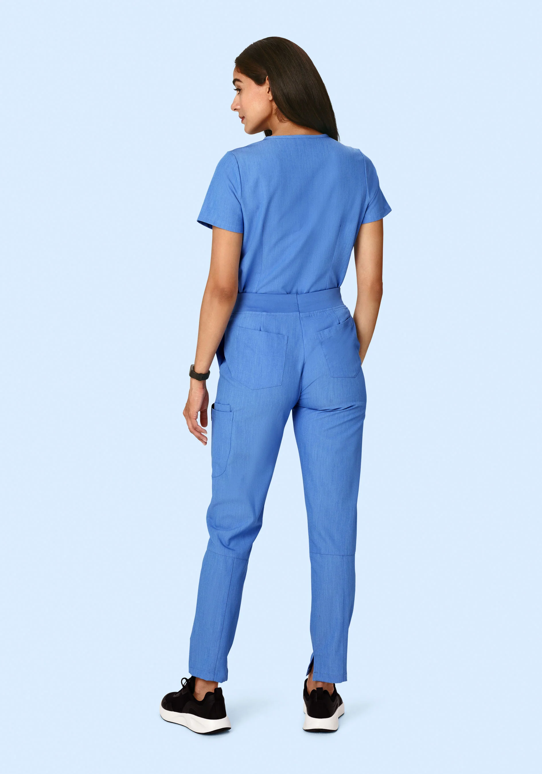 6 Pocket Slim Pants Heather Blue - Image 5
