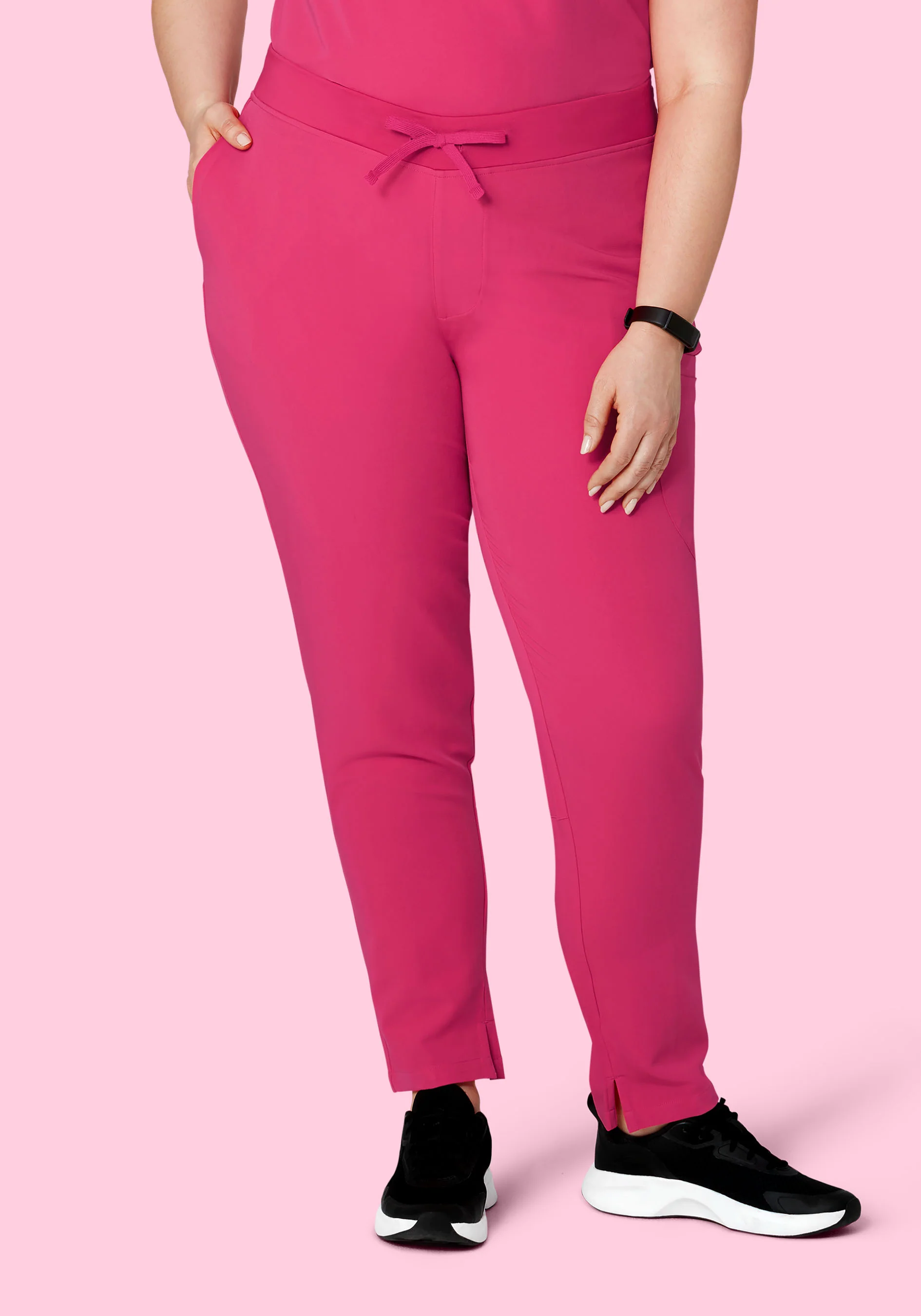 6 Pocket Slim Pants Hot Pink - Image 3