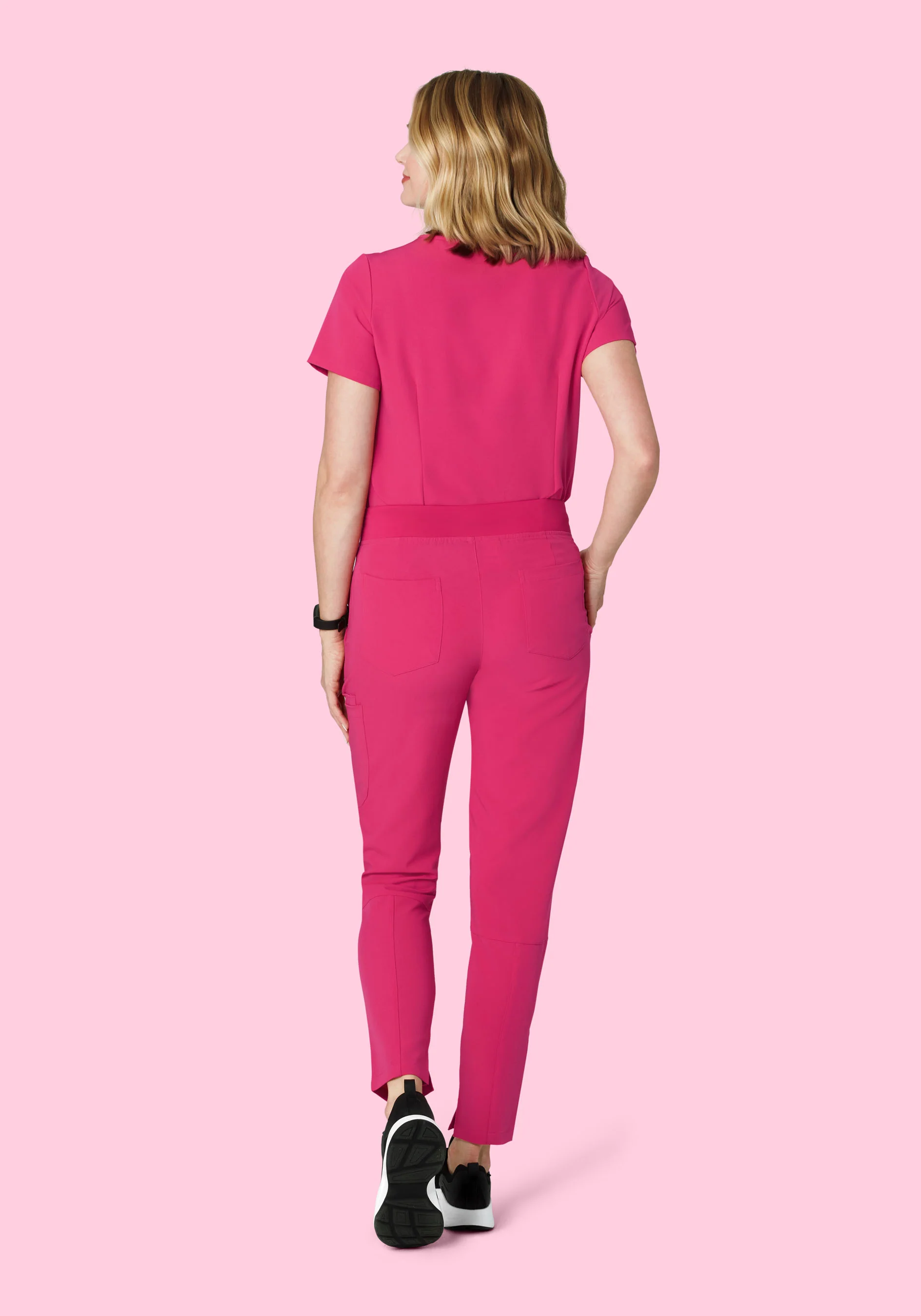 6 Pocket Slim Pants Hot Pink - Image 4