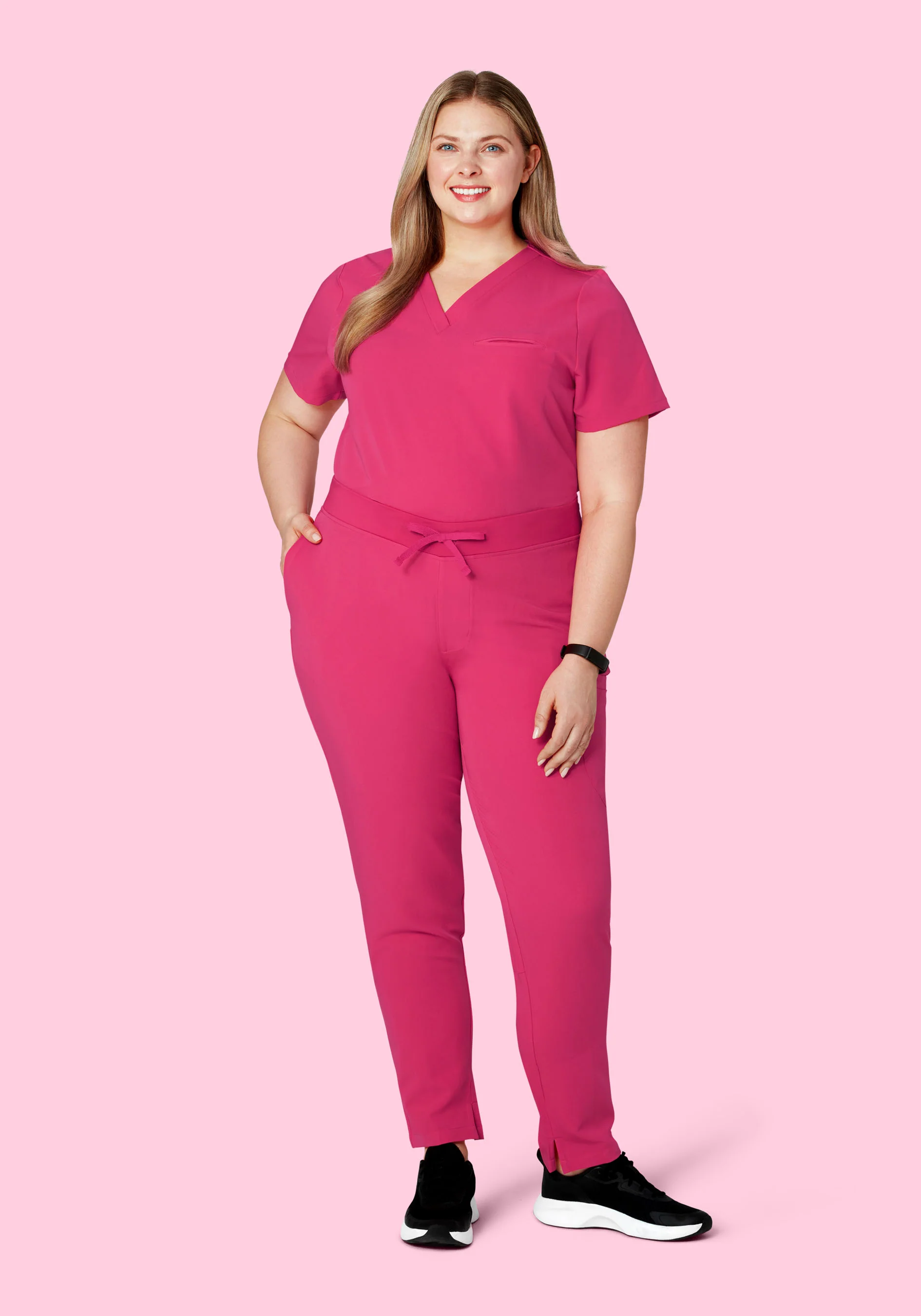 6 Pocket Slim Pants Hot Pink - Image 6