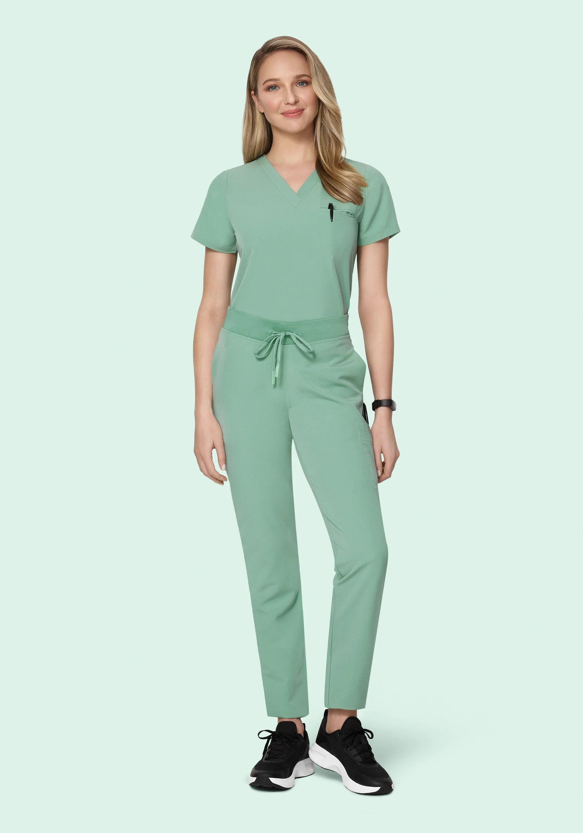 6 Pocket Slim Pants Jade - Image 2