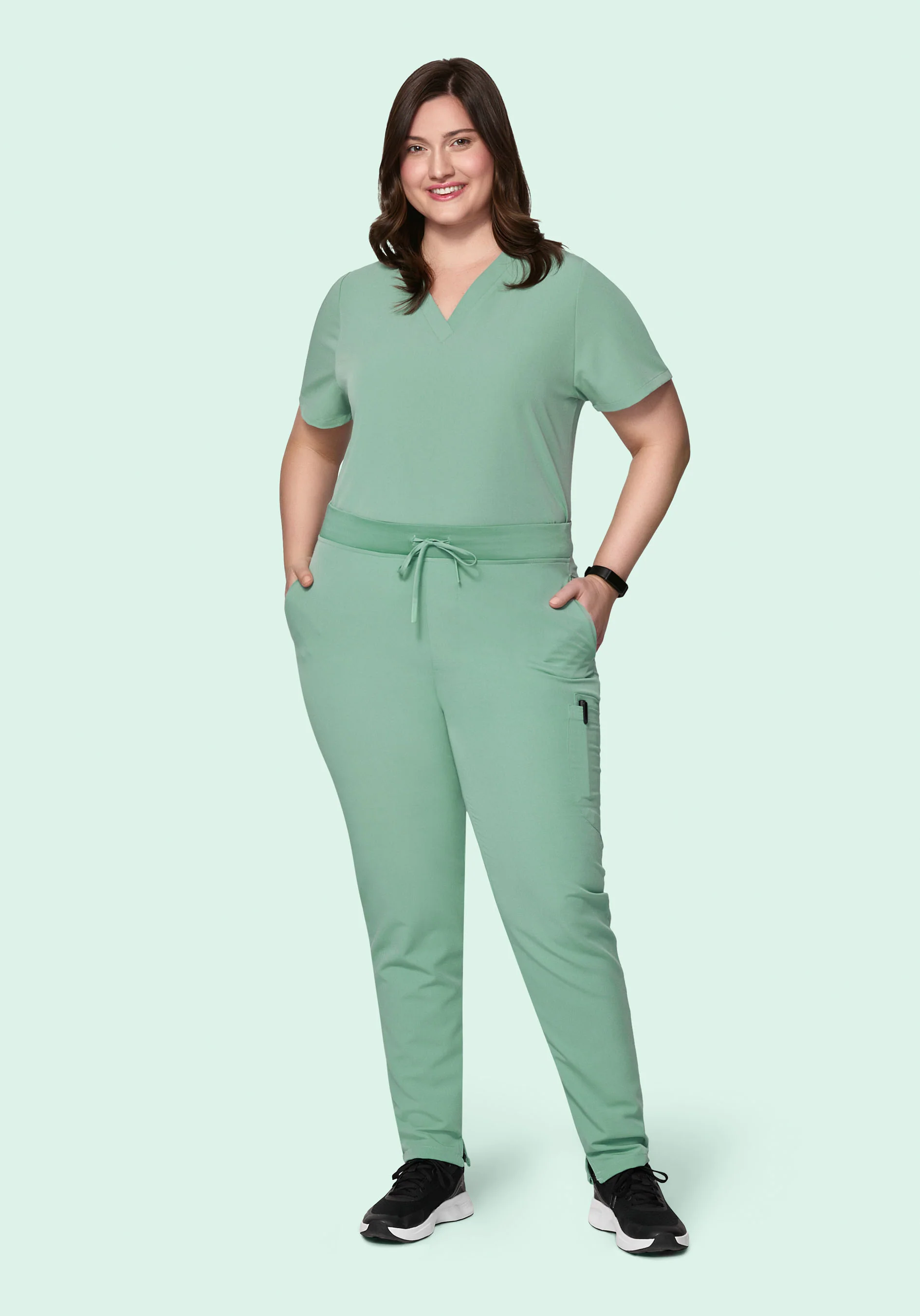 6 Pocket Slim Pants Jade - Image 3