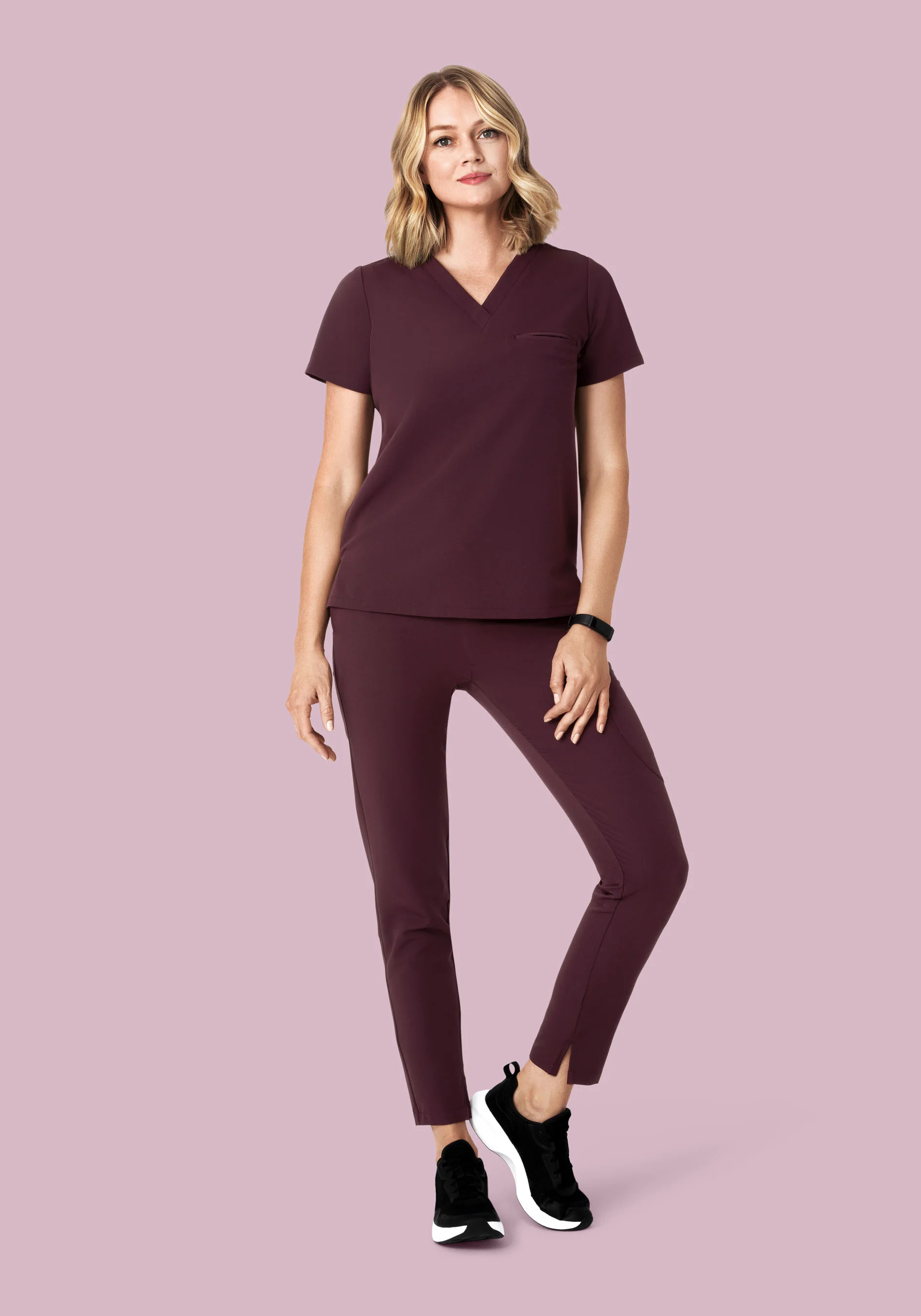 6 Pocket Slim Pants Merlot - Image 3