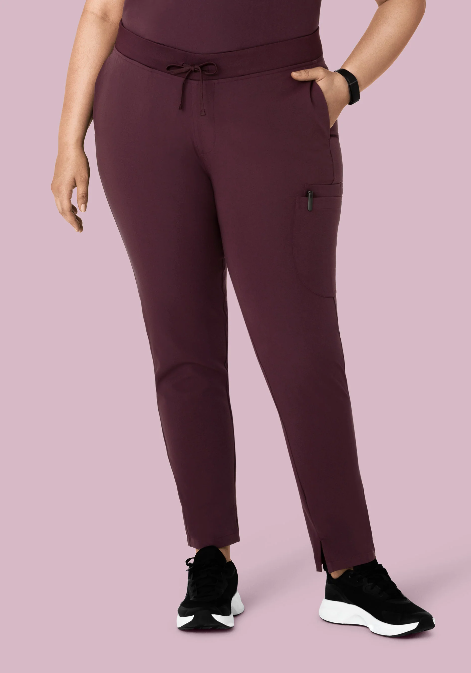 6 Pocket Slim Pants Merlot - Image 5