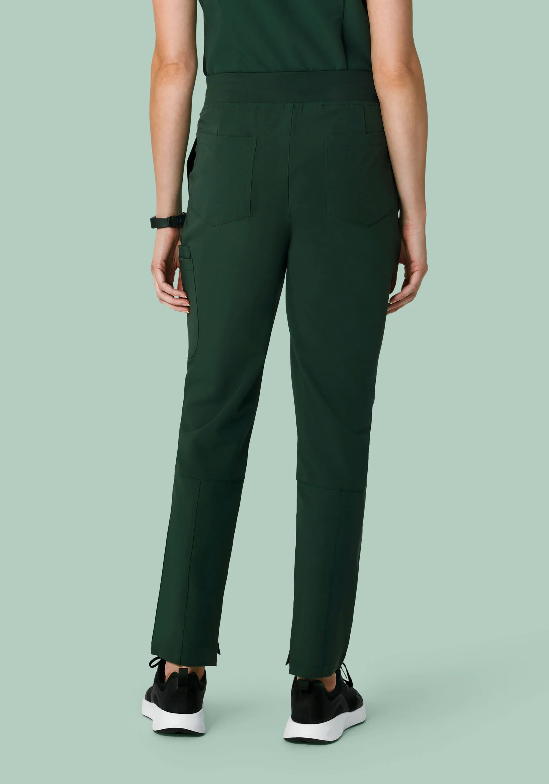 6 Pocket Slim Pants Midnight Green - Image 4