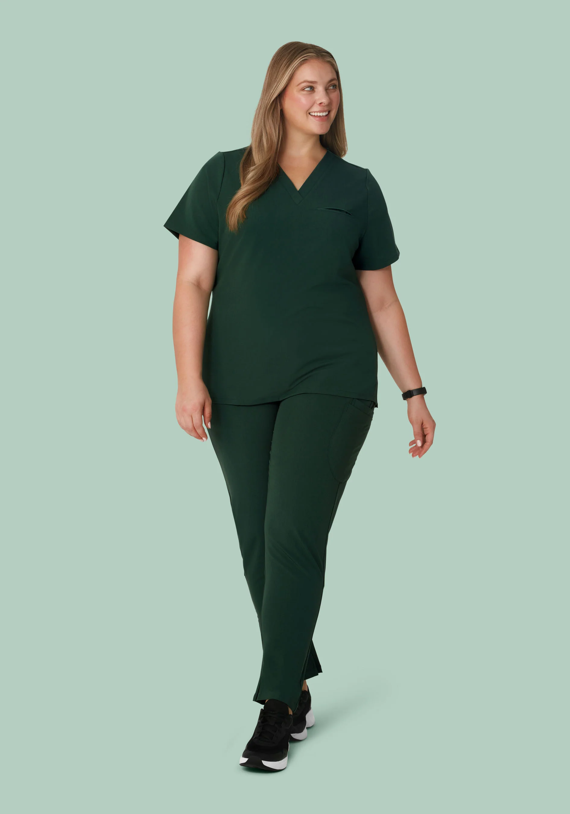 6 Pocket Slim Pants Midnight Green - Image 5
