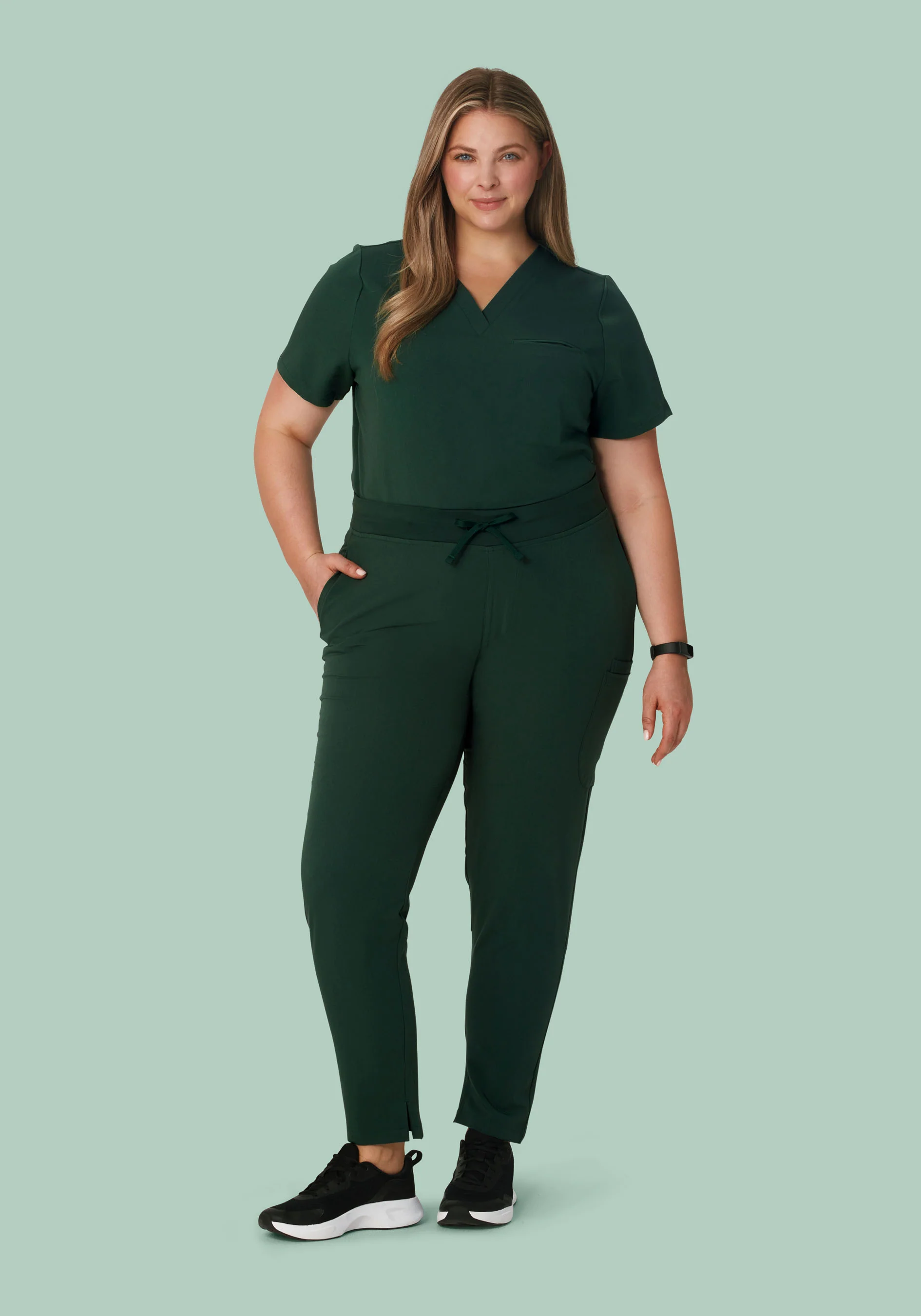 6 Pocket Slim Pants Midnight Green - Image 6