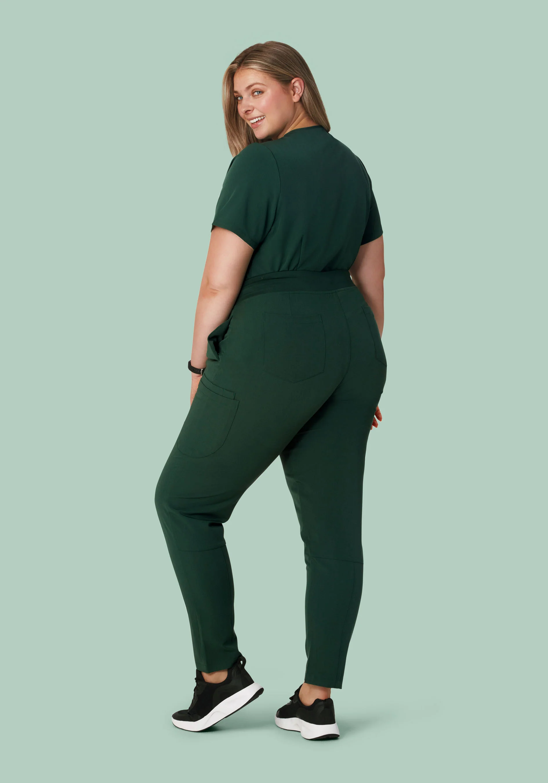 6 Pocket Slim Pants Midnight Green - Image 7