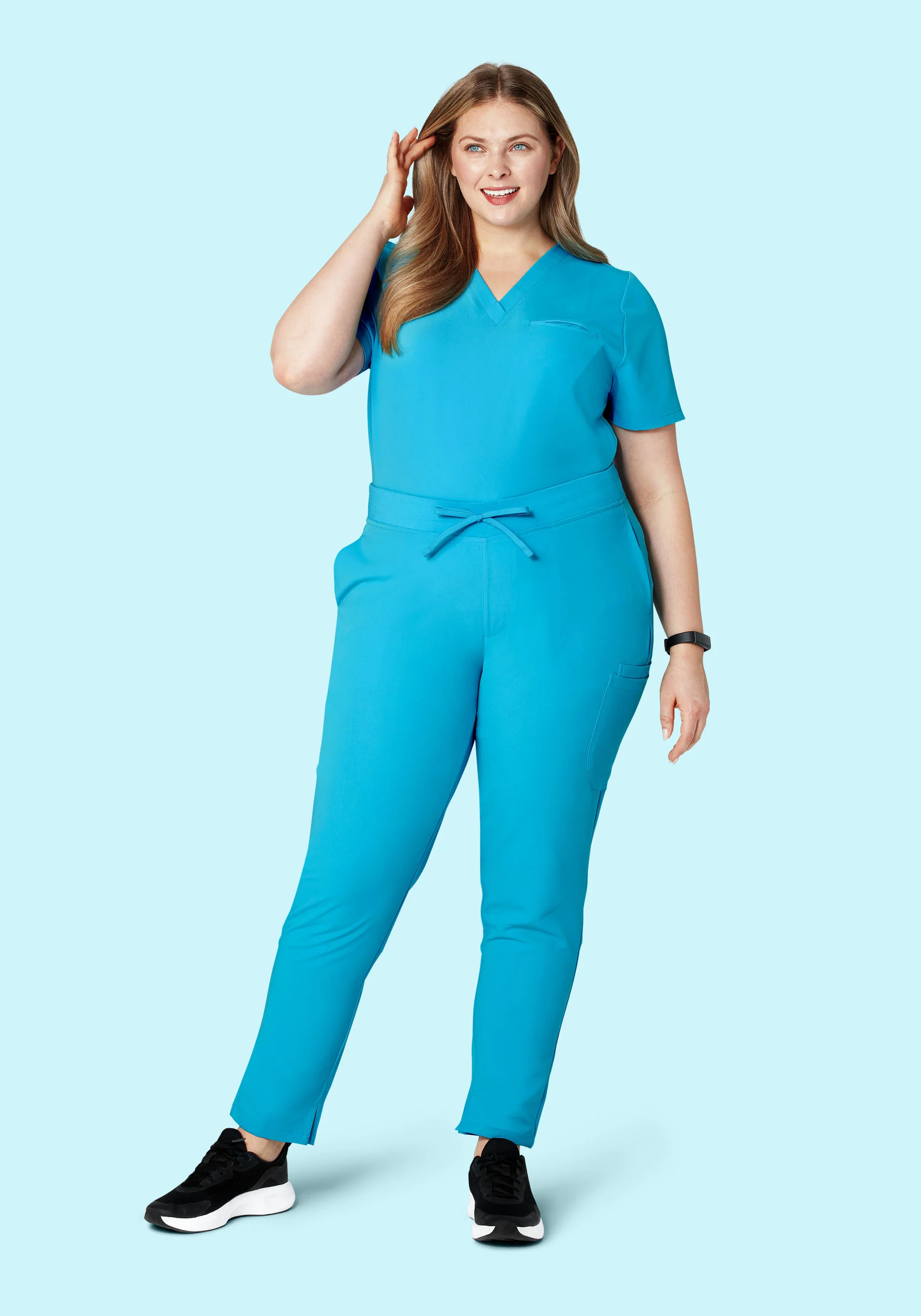 6 Pocket Slim Pants Pacific Blue - Image 6