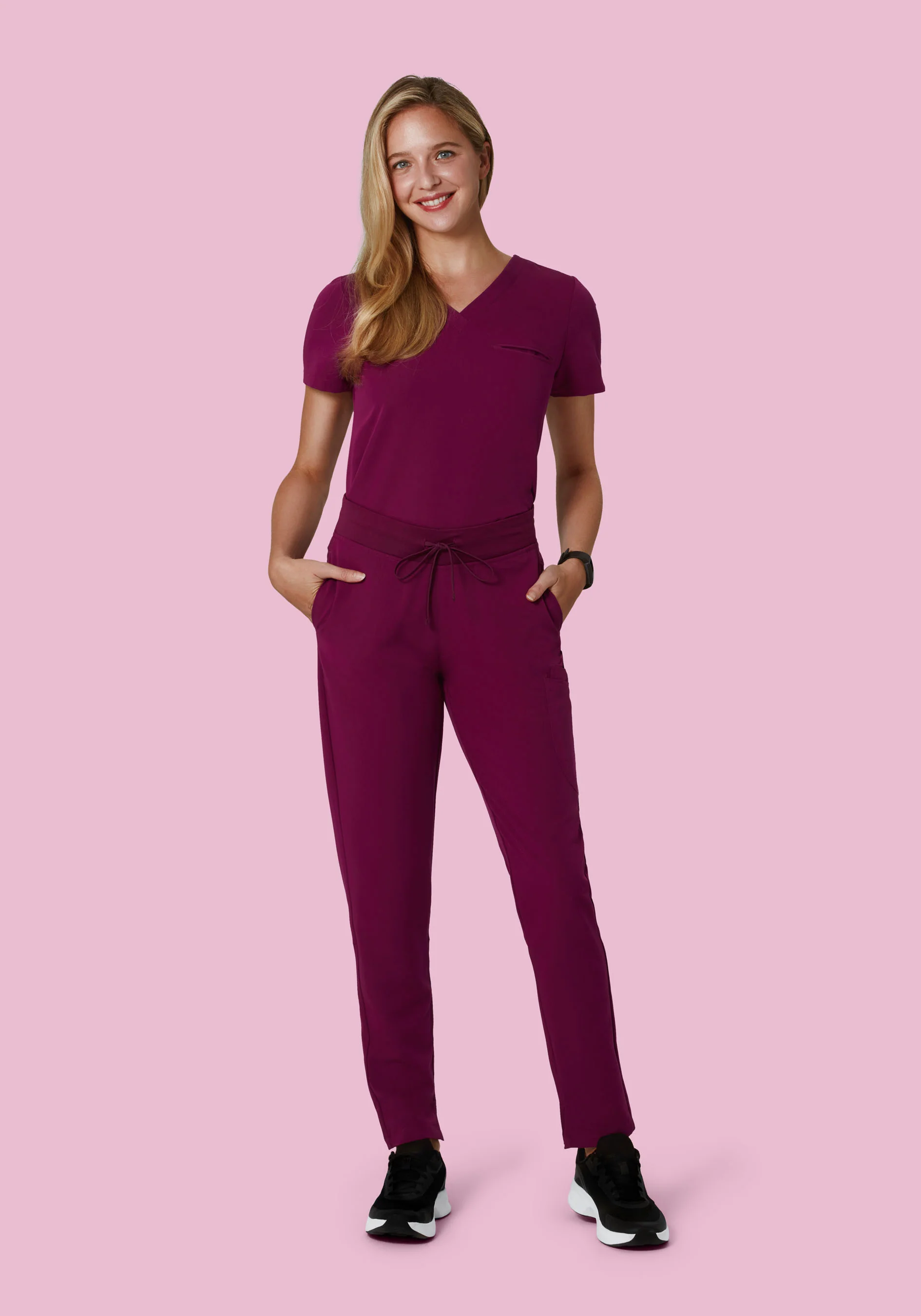 6 Pocket Slim Pants Sangria - Image 2