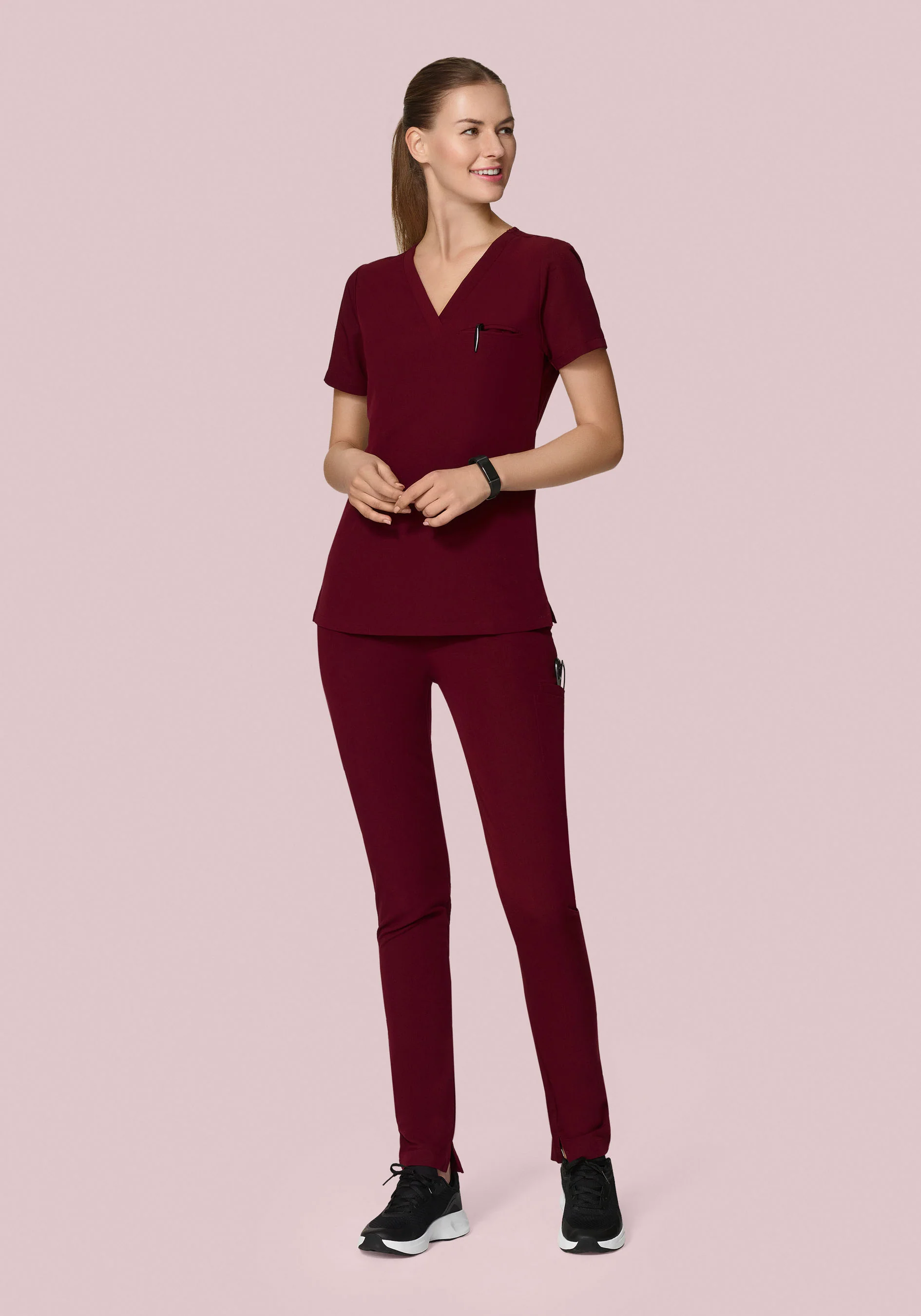 6 Pocket Slim Pants Wine - Image 3