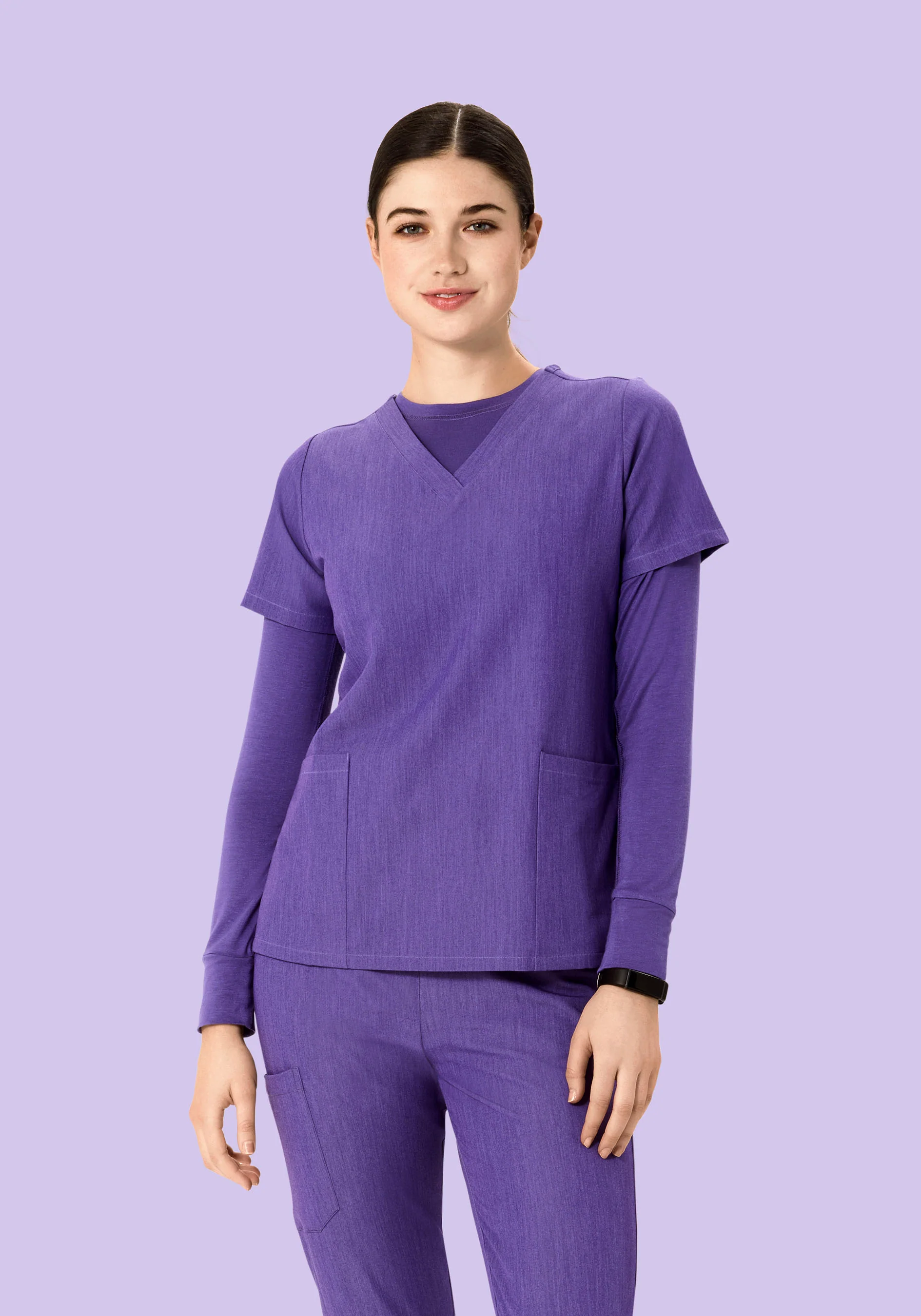 6 Pocket Top Heather Grape - Image 4