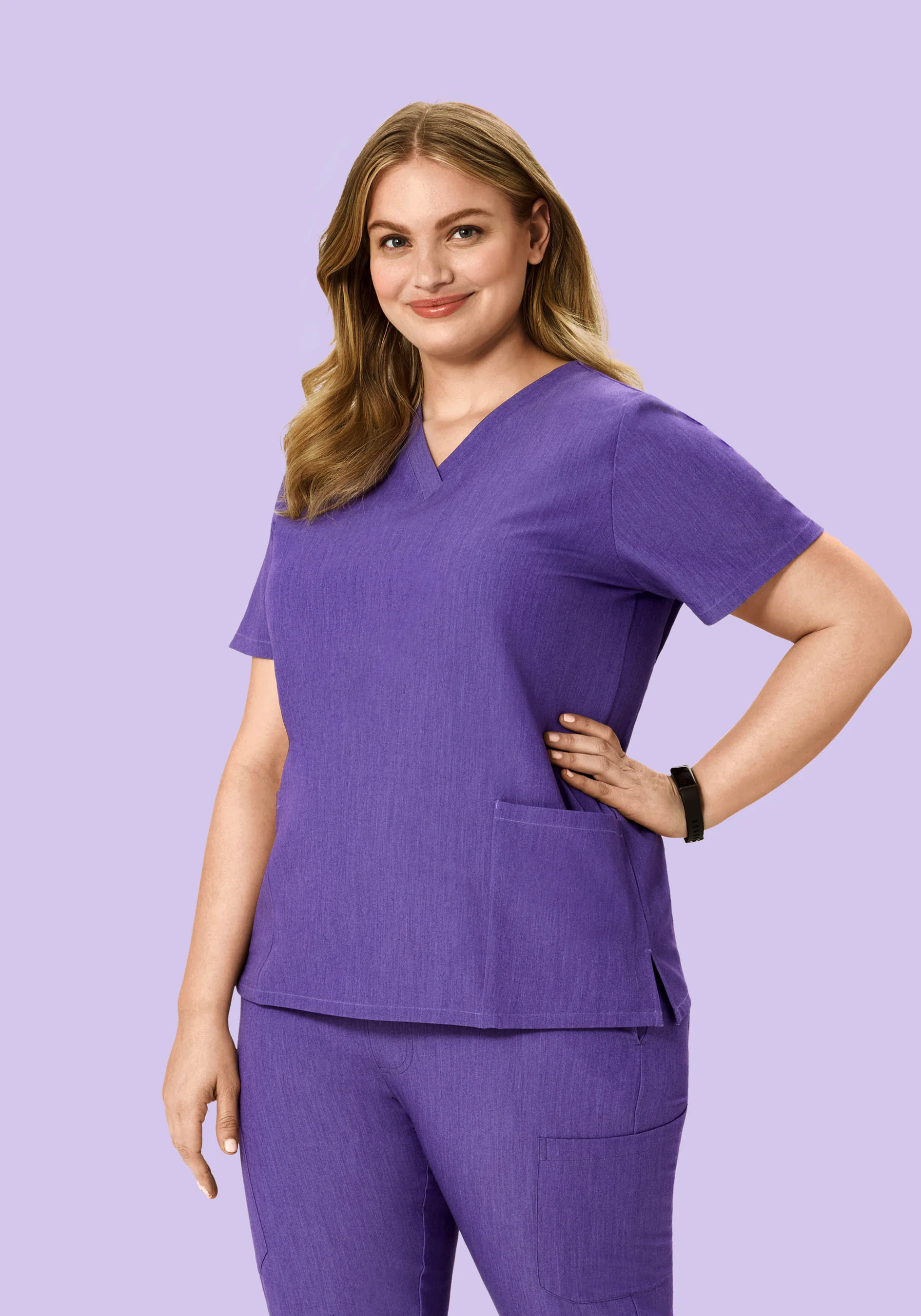6 Pocket Top Heather Grape - Image 5