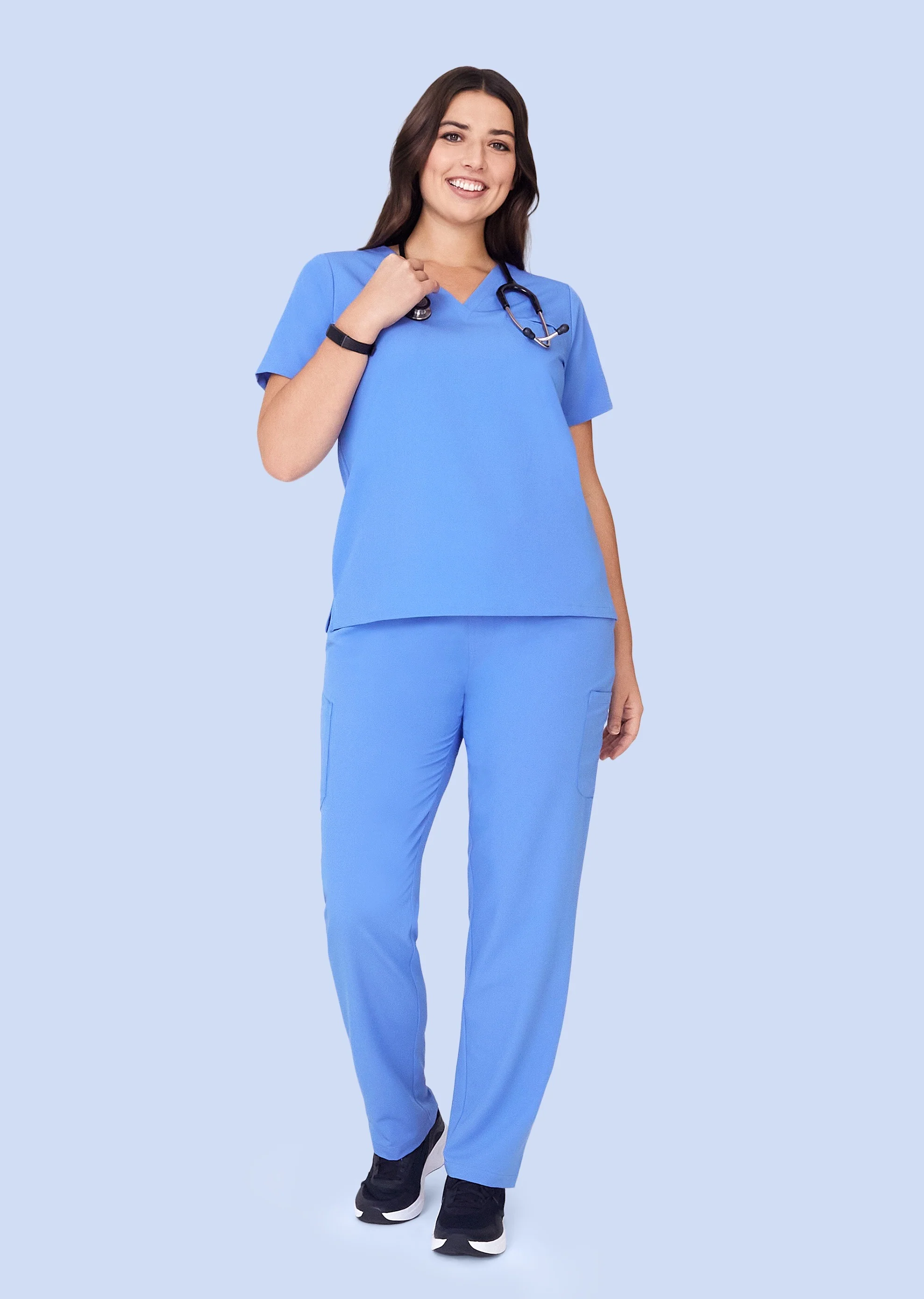 9 Pocket Cargo Pants Ceil Blue - Image 5
