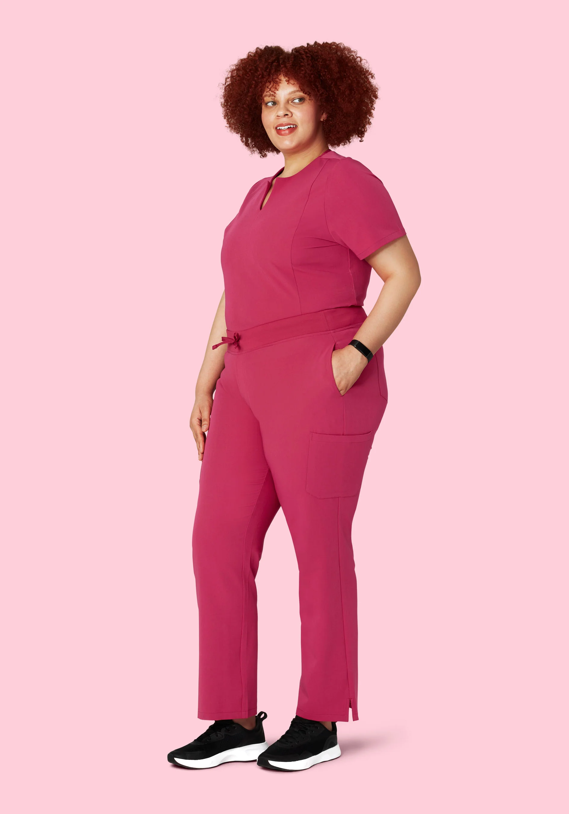 9 Pocket Cargo Pants Deep Magenta - Image 5
