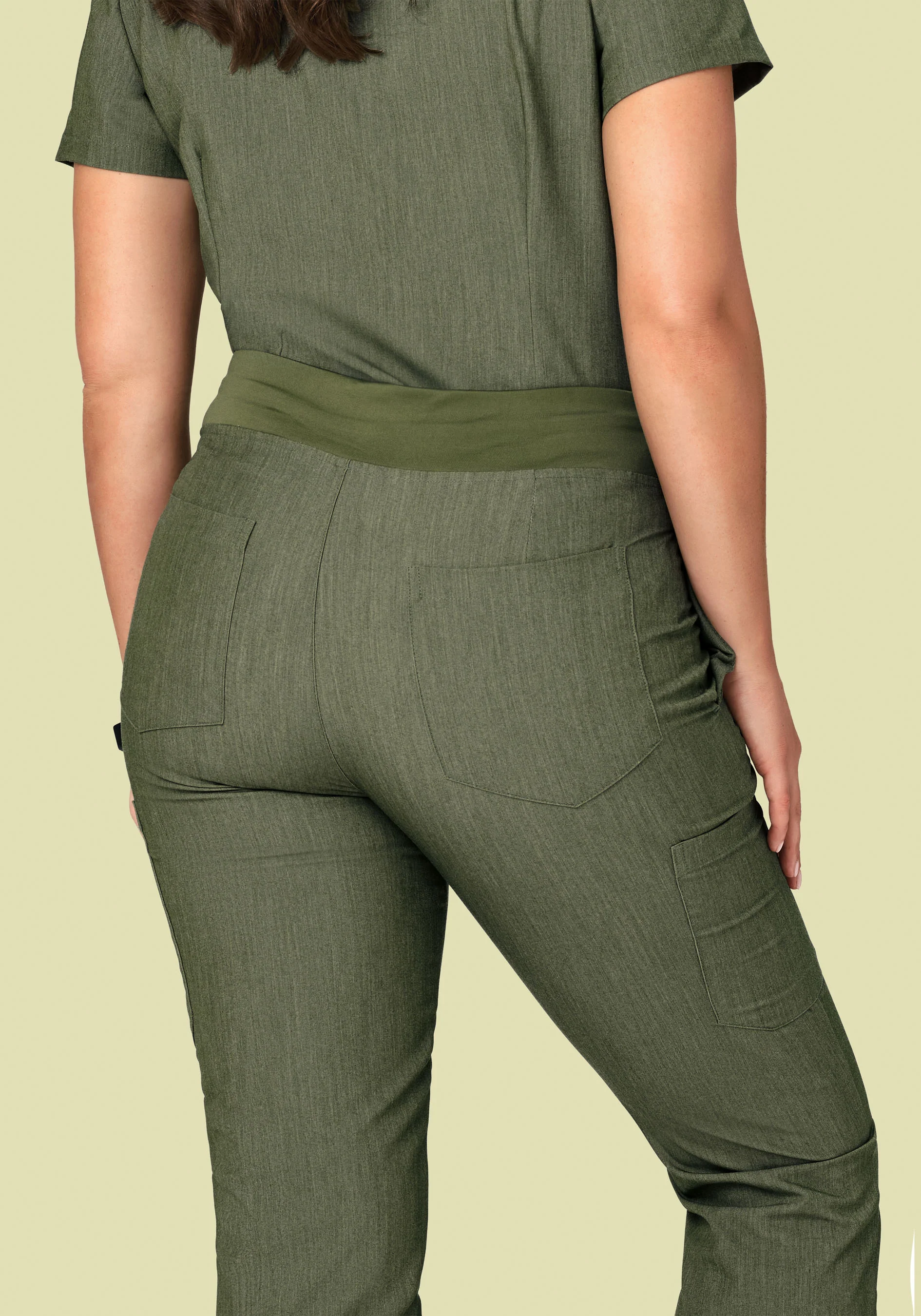 9 Pocket Cargo Pants Heather Olive - Image 4