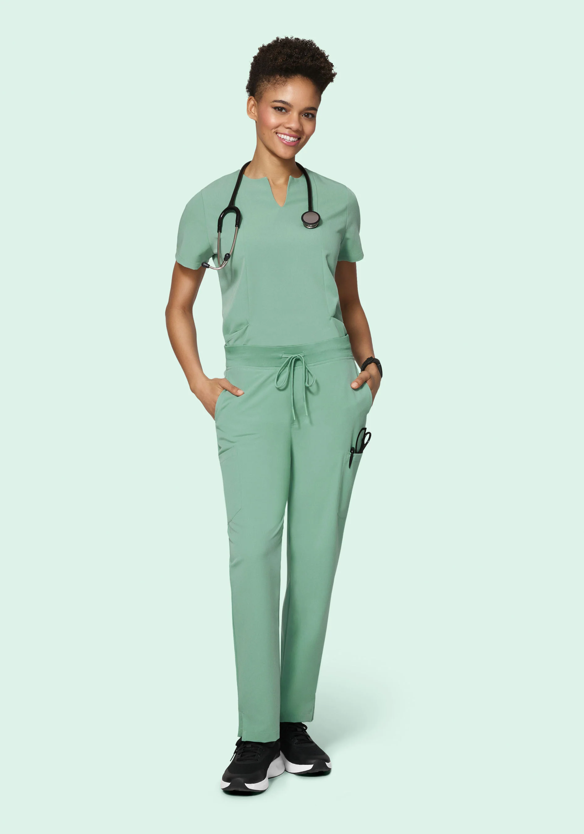 9 Pocket Cargo Pants Jade - Image 2