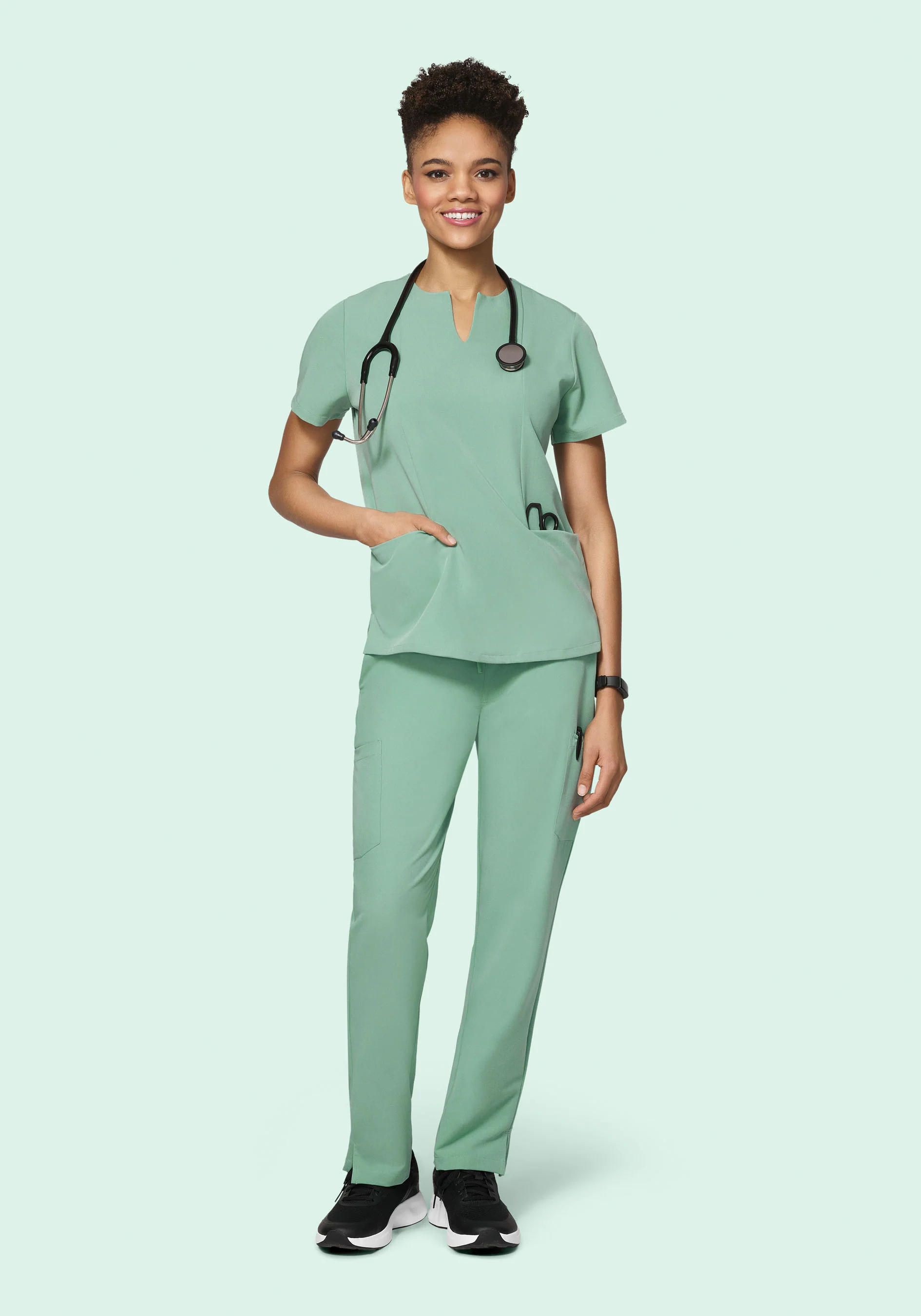 9 Pocket Cargo Pants Jade - Image 4
