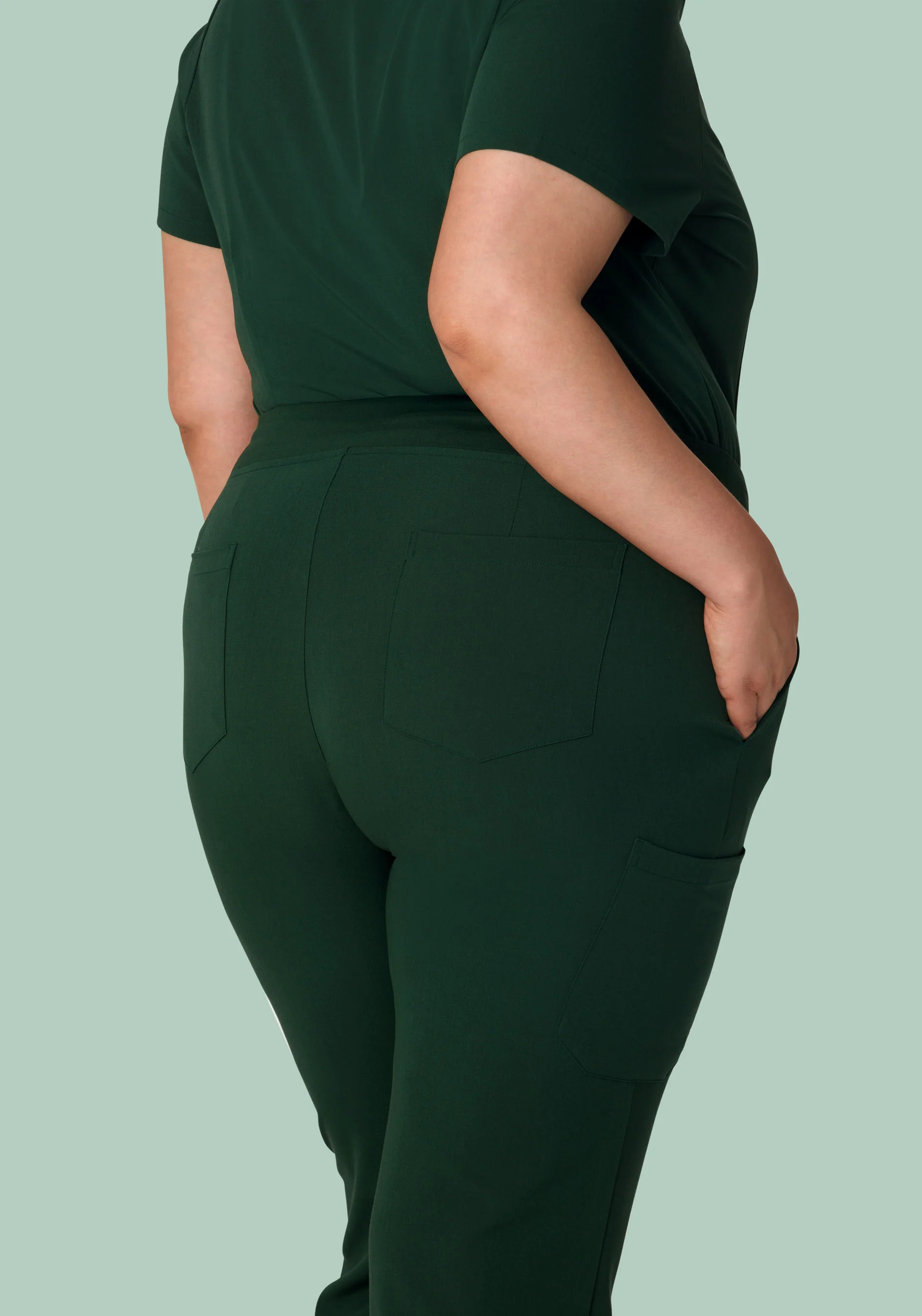 9 Pocket Cargo Pants Midnight Green - Image 8
