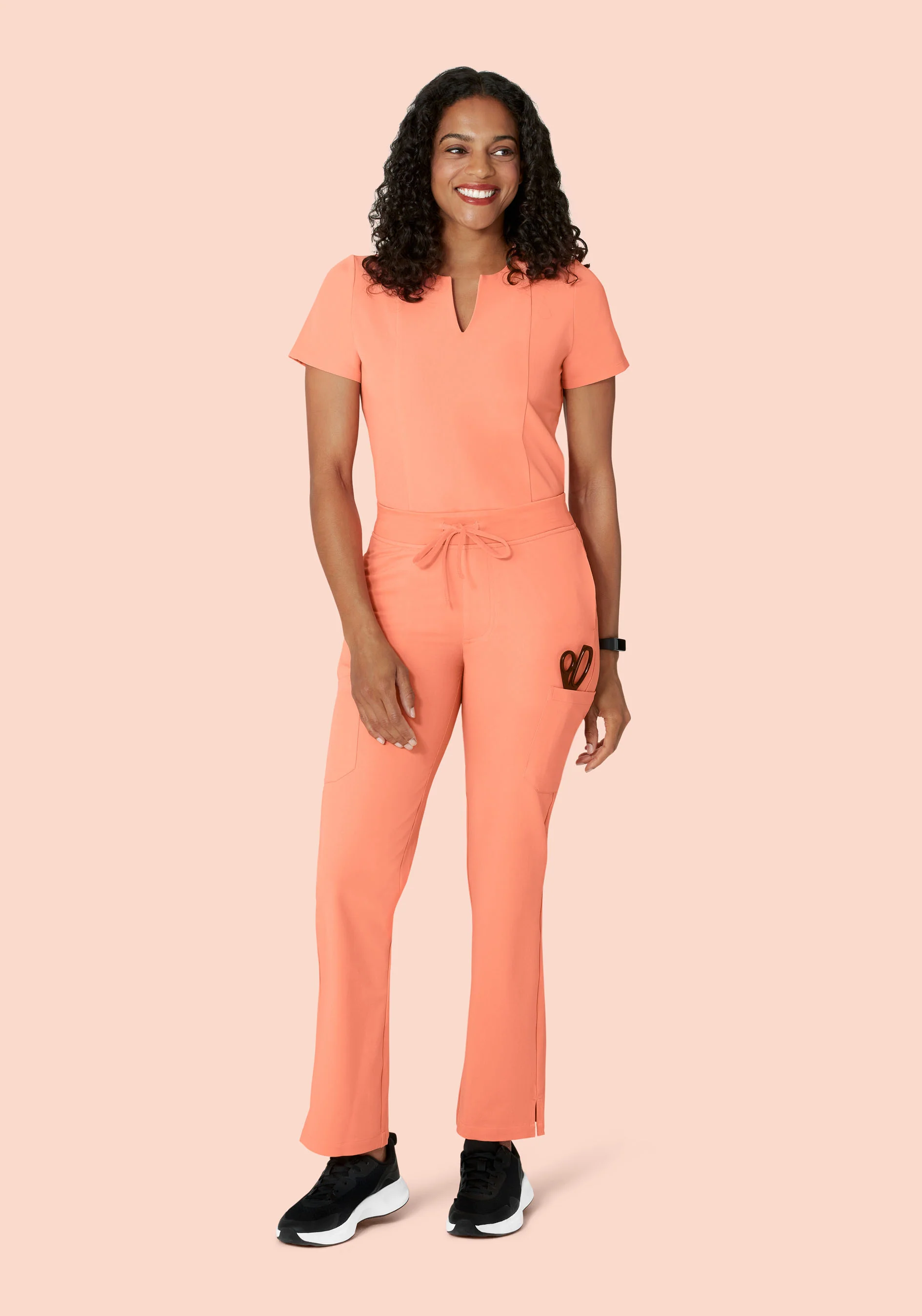 9 Pocket Cargo Pants Peach - Image 2