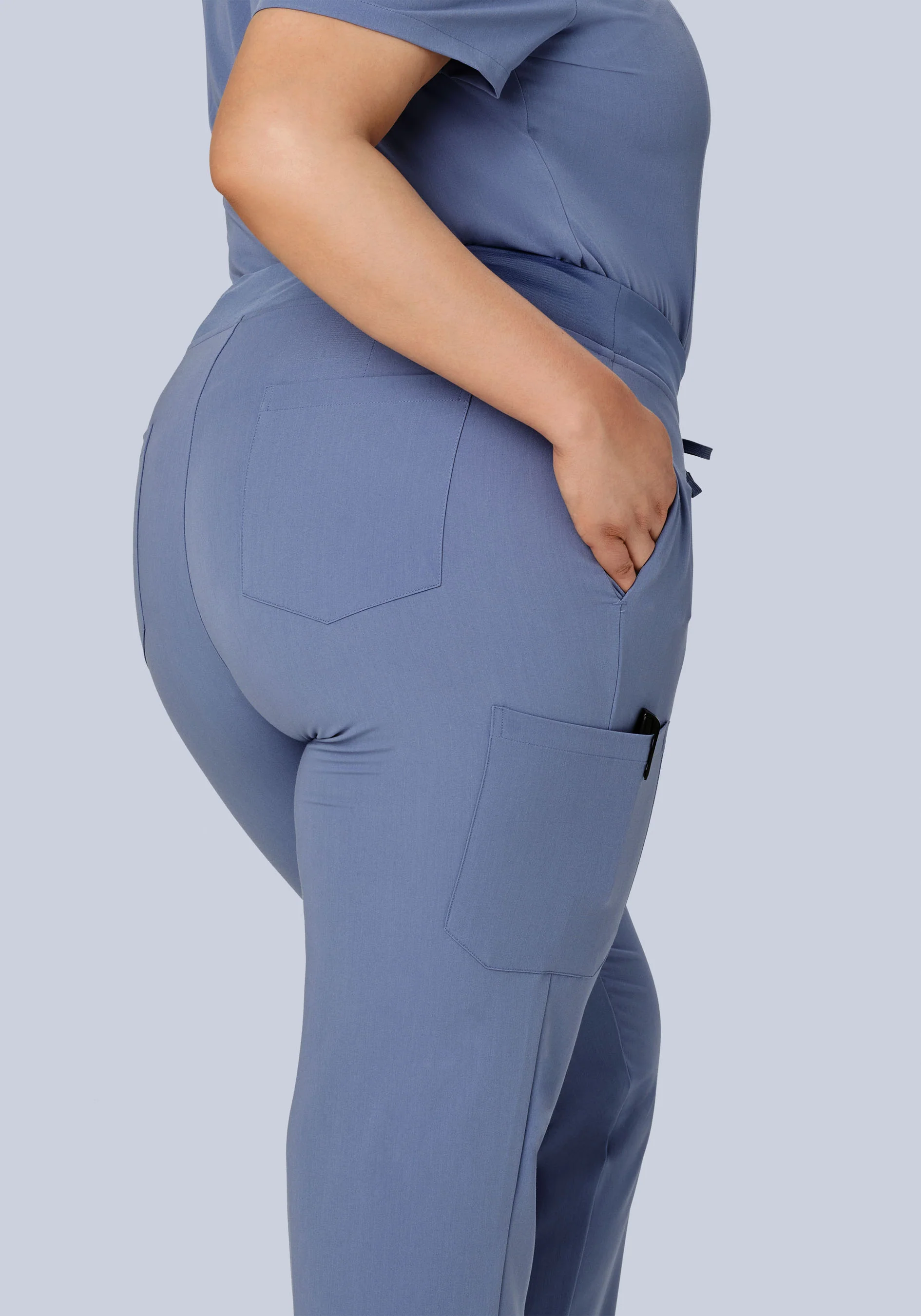 9 Pocket Cargo Pants Periwinkle - Image 4