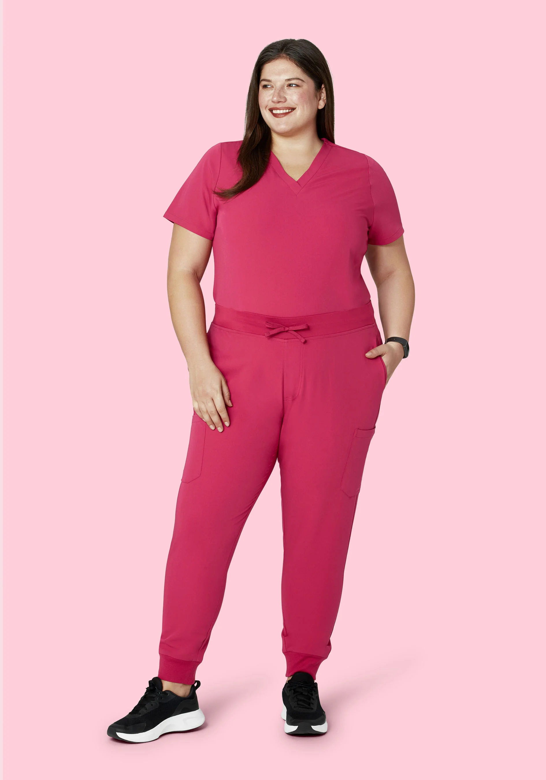 9 Pocket Joggers Deep Magenta - Image 6