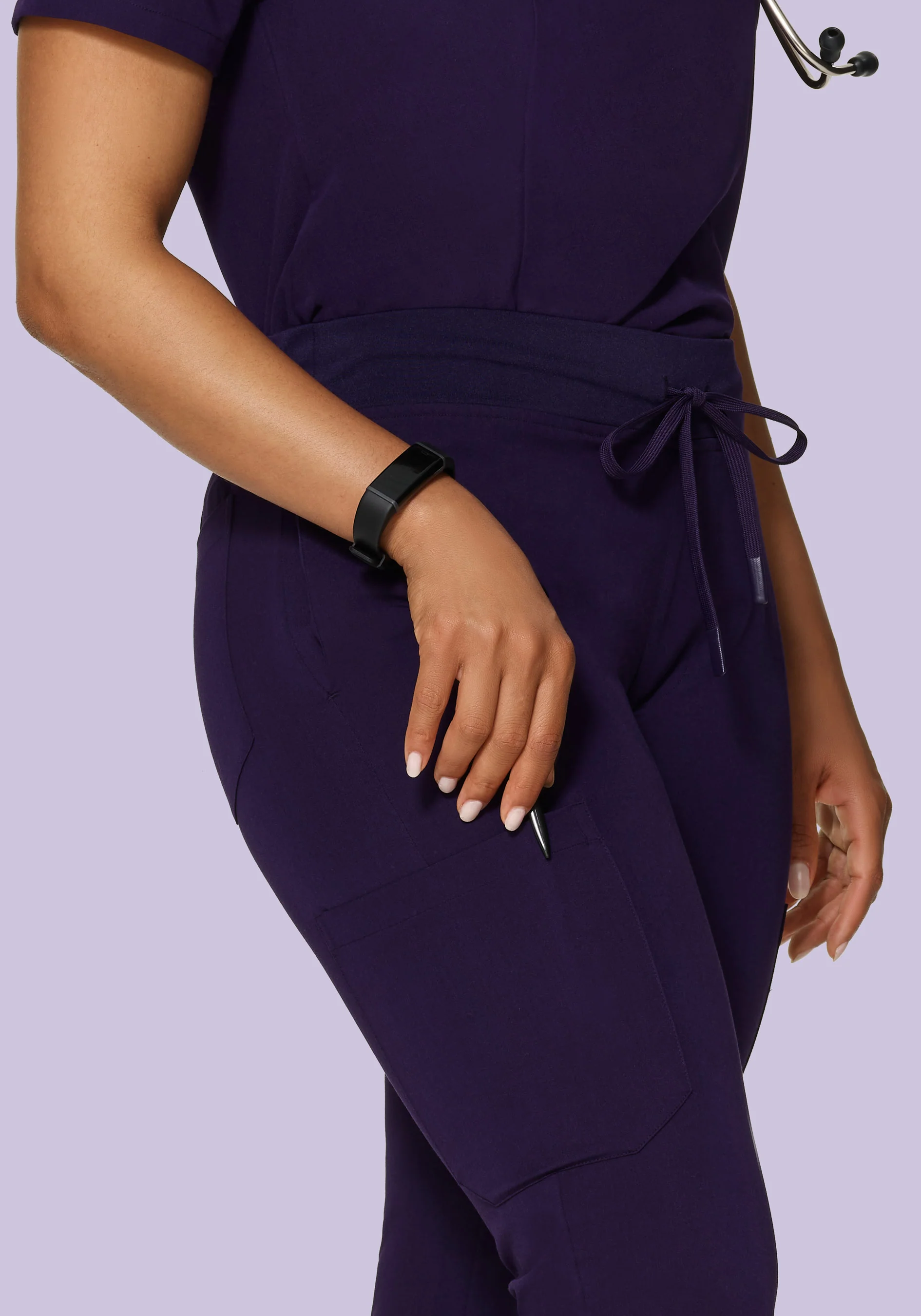 9 Pocket Joggers Eggplant - Image 3